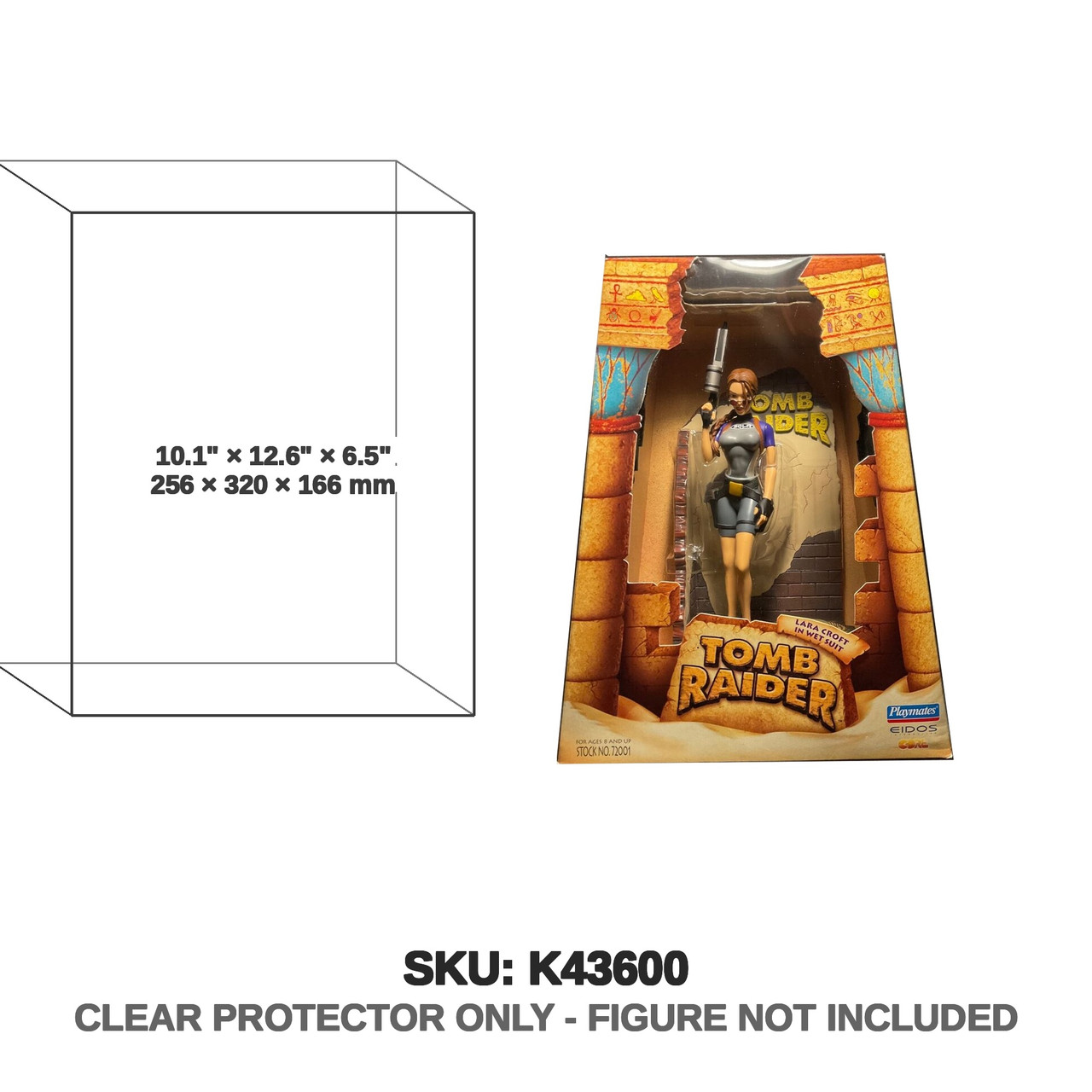 Playmates Tomb Raider Lara Croft In Wet Suite Trapezoid/ Pyramid Shape Box