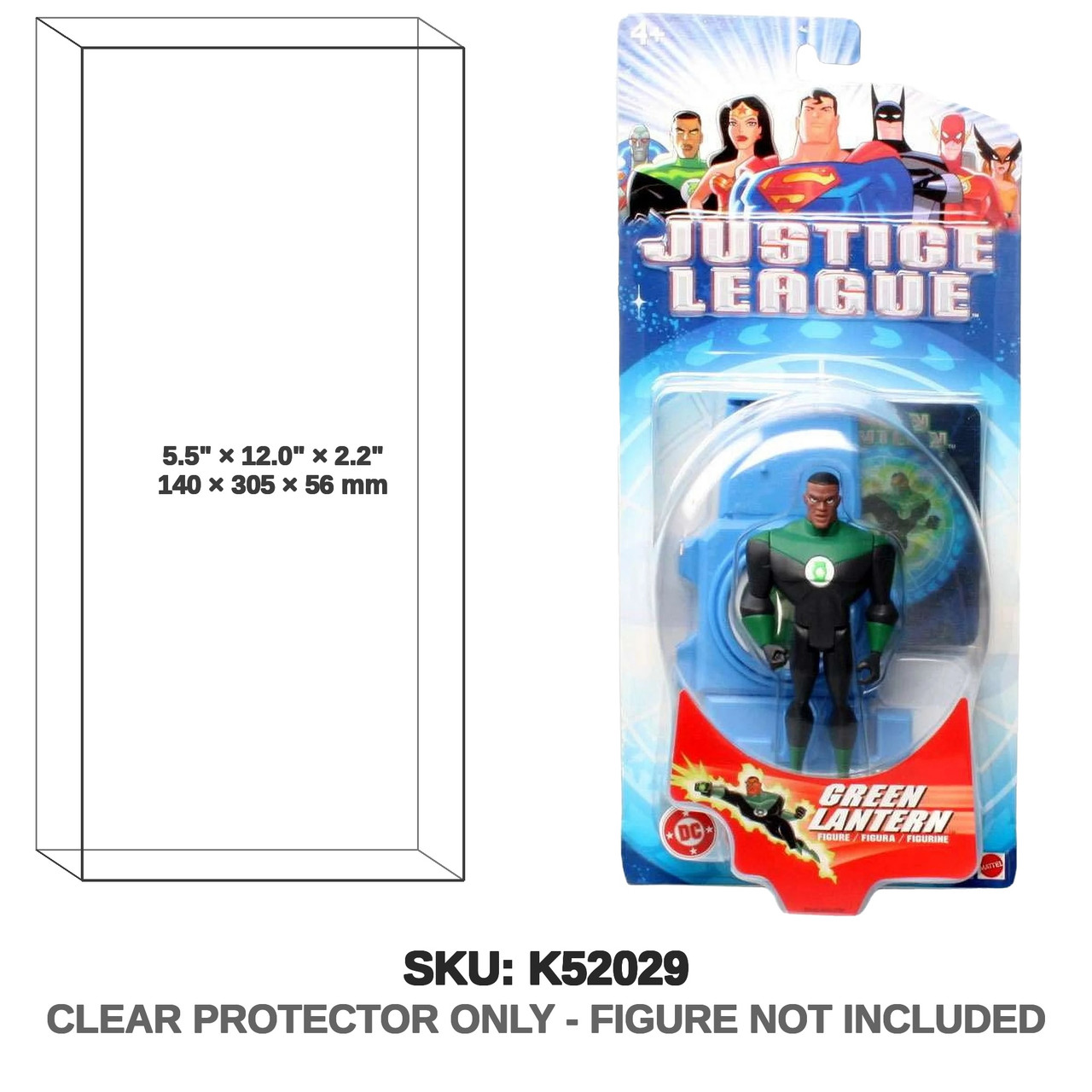 Mattel Justice League Green Lantern With Hologram Card