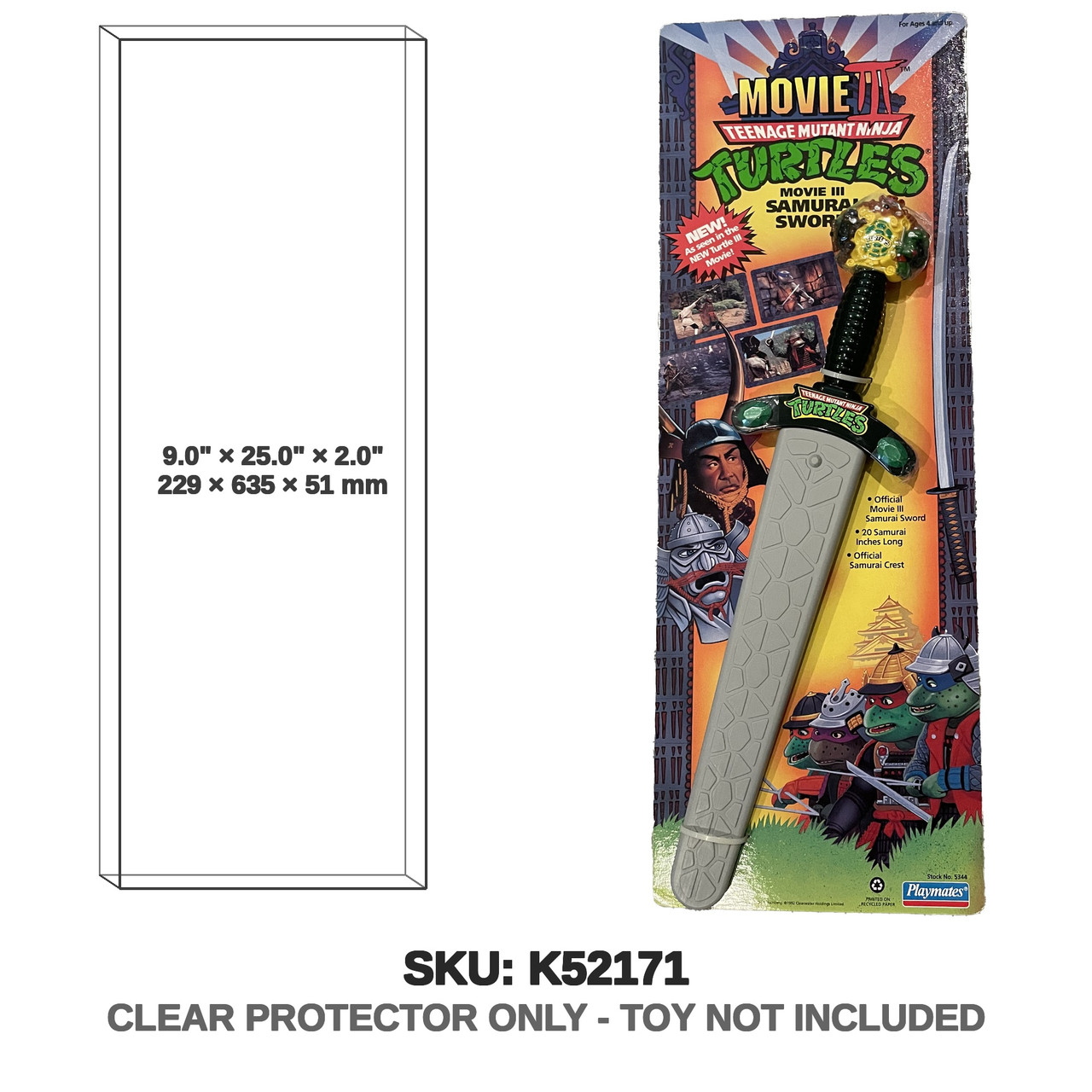 Playmates Teenage Mutant Ninja Turtles Movie III Samurai Sword