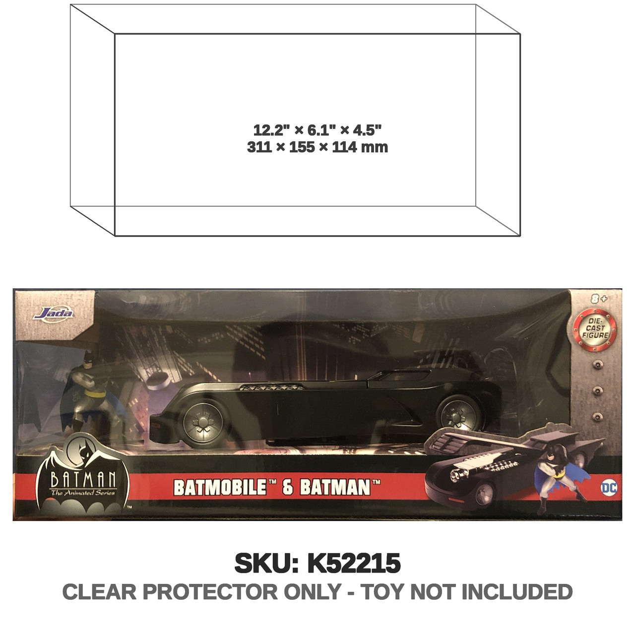 Jada Toys Batman The Animated Series Batmobile and Batman