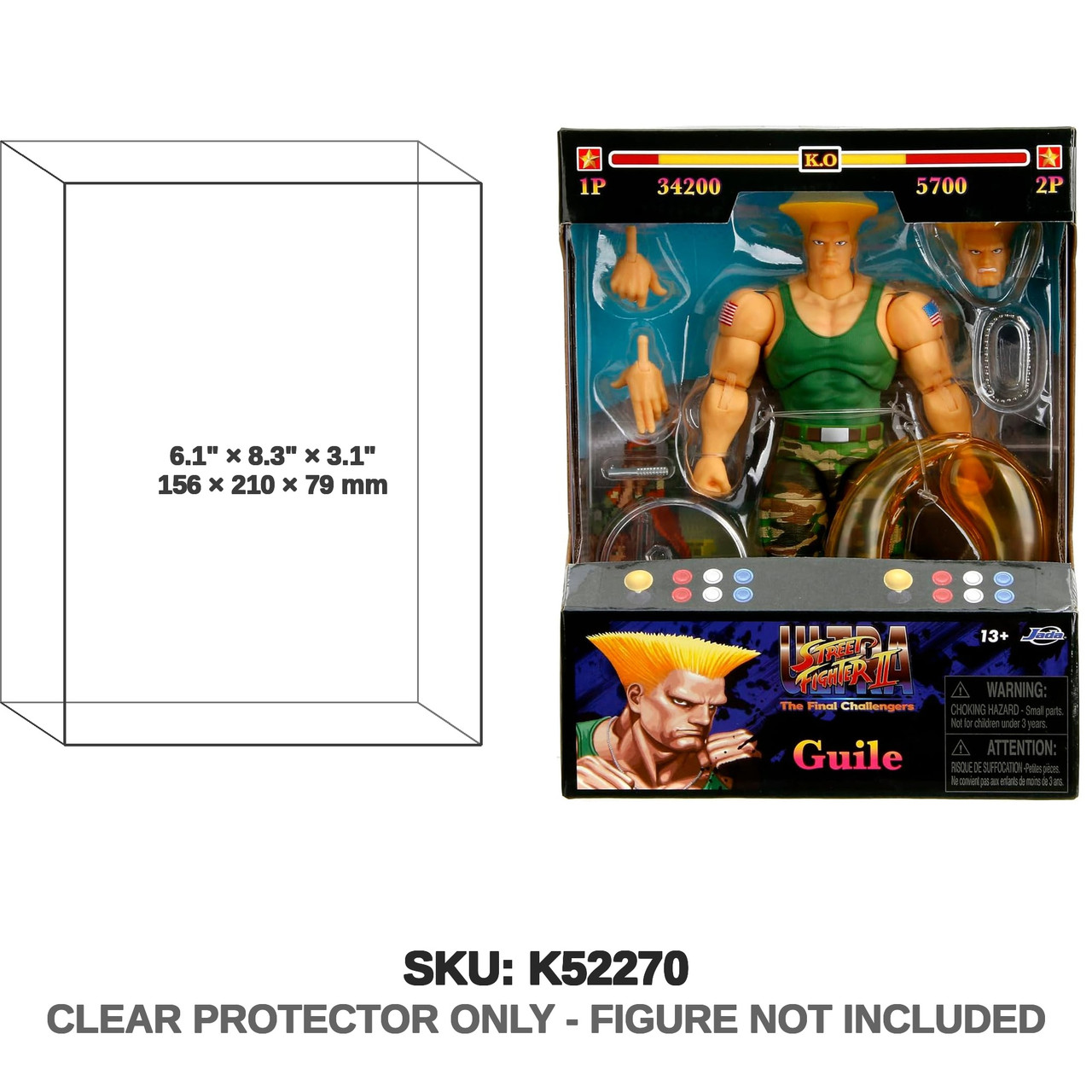 Jada Toys Street Fighter II The Final Challengers 1:12 Scale Guile