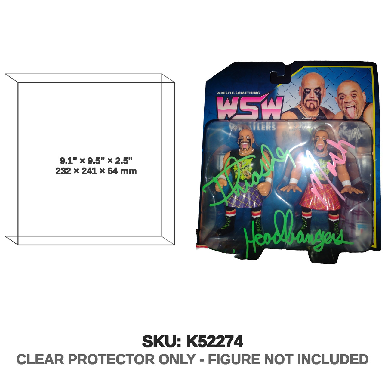 Headbangers Mosh Thrasher WSW Bone Crushing Wrestlers Figure 2-Pack