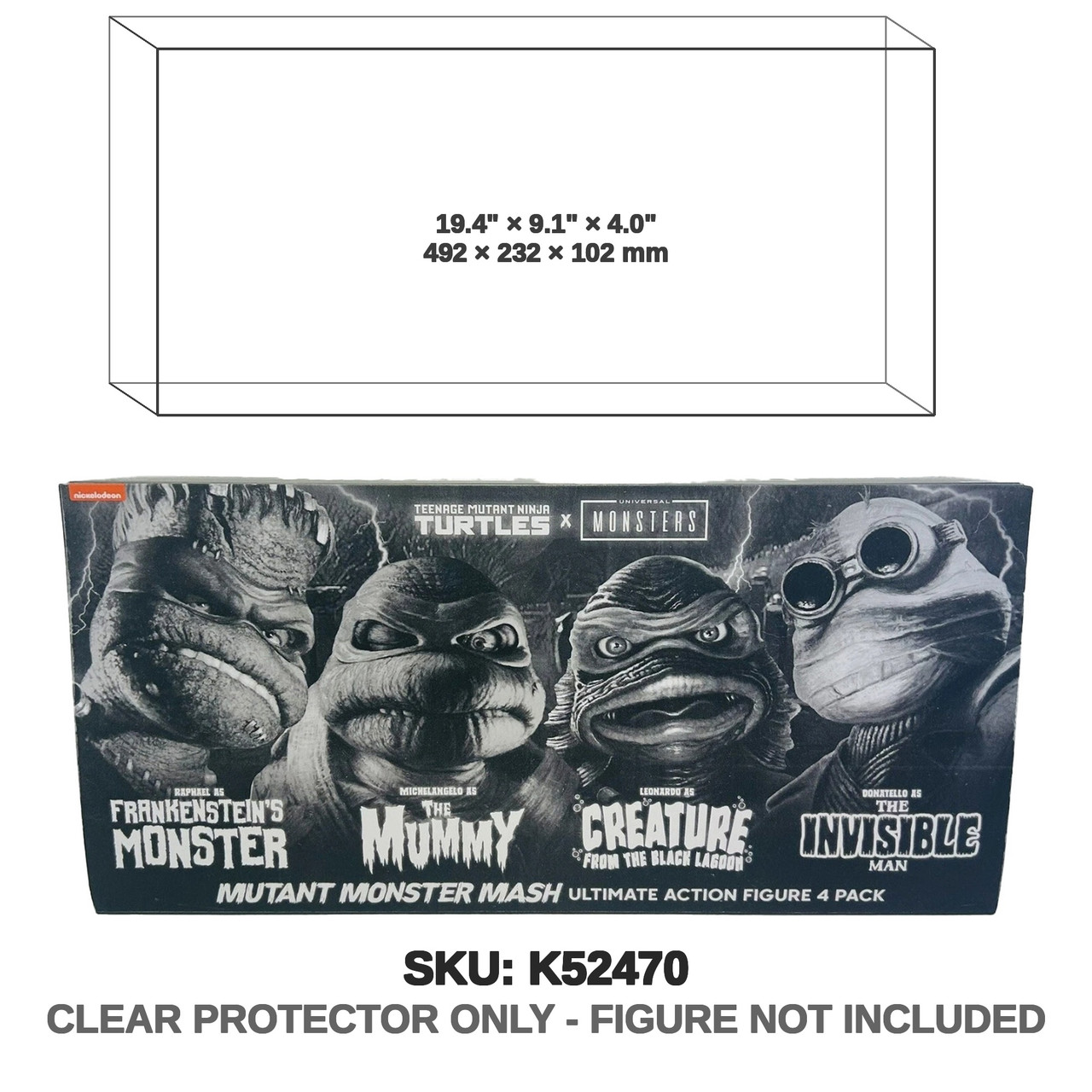 NECA Teenage Mutant Ninja Turtles Ultimates Mutant Monster Mash 4-Pack