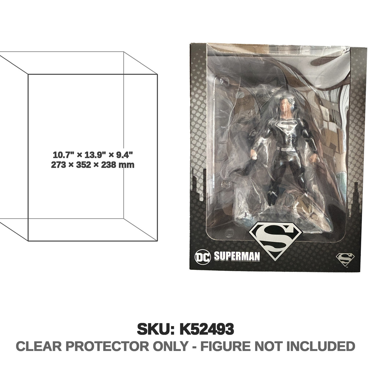 DC Direct DC 1:8 Scale Statue Superman Black and Silver