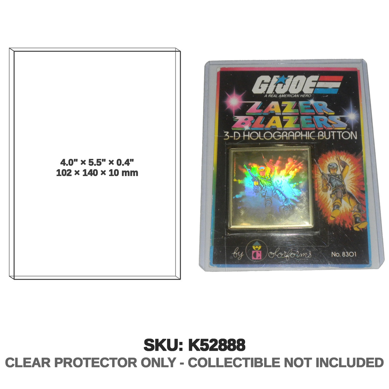 G.I. Joe Lazer Blazers 3D Holographic Button