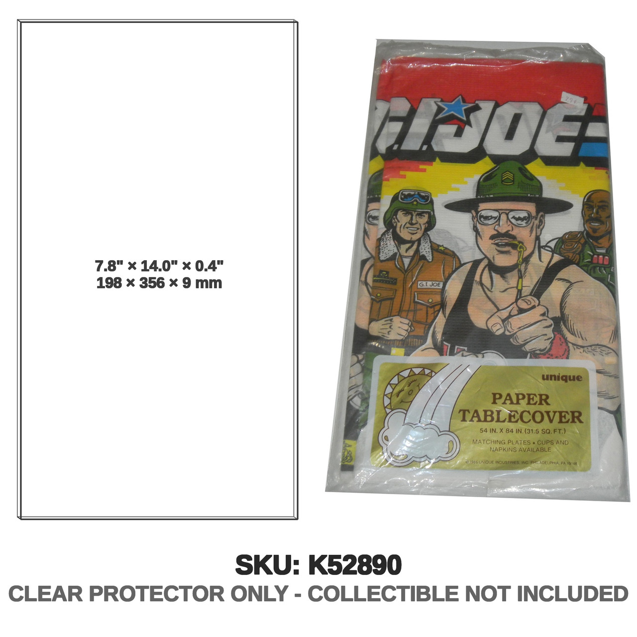 Unique G.I. Joe Paper Tablecloth