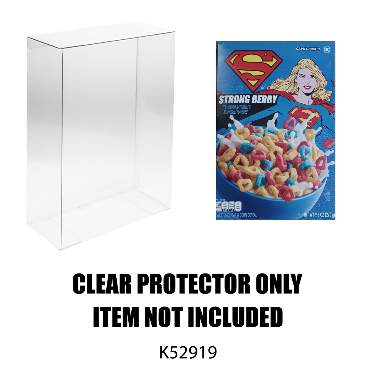 Protector For General Mills DC Supergirl Cereal Box
