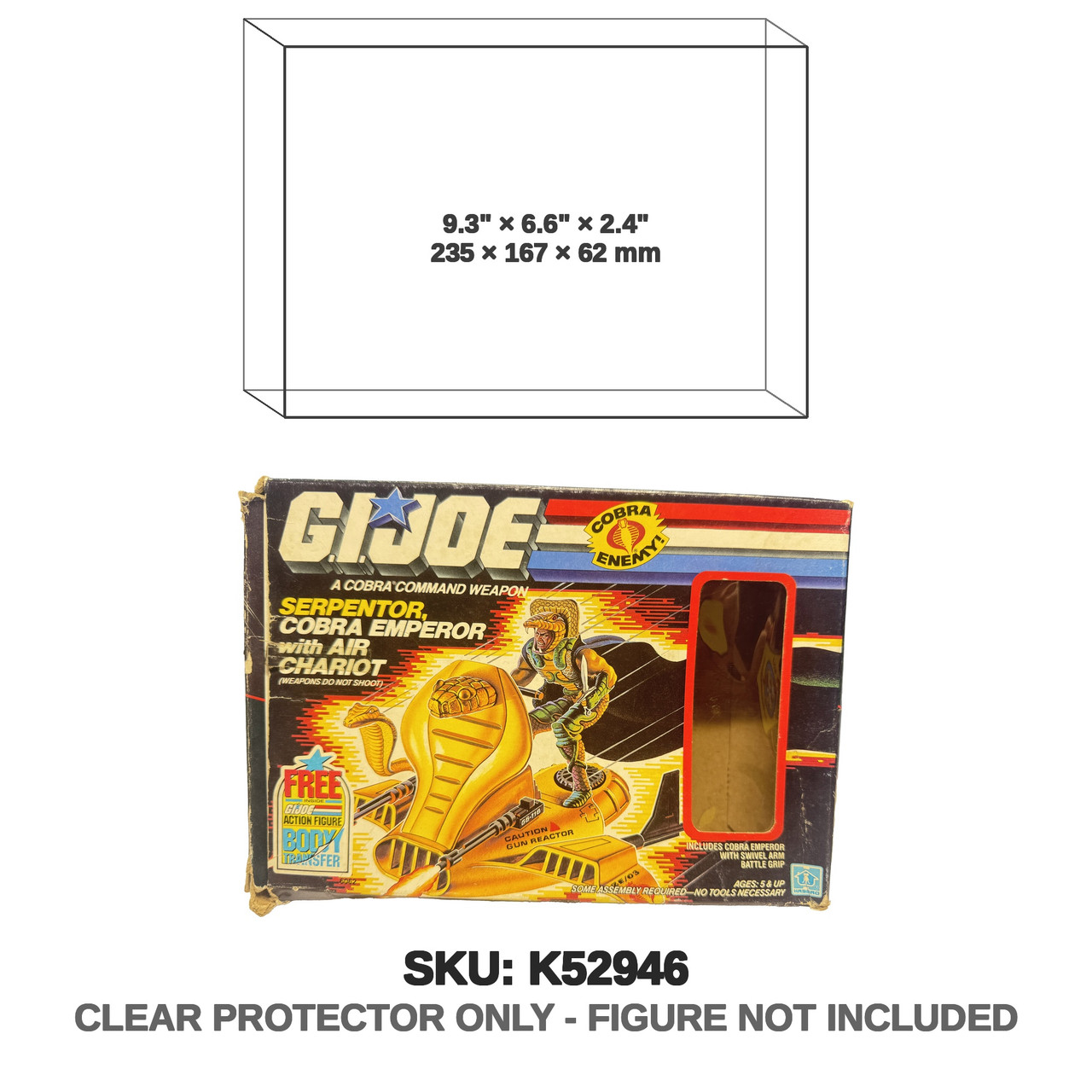 Hasbro G.I. Joe Serpentor, Cobra Emperor With Air Chariot