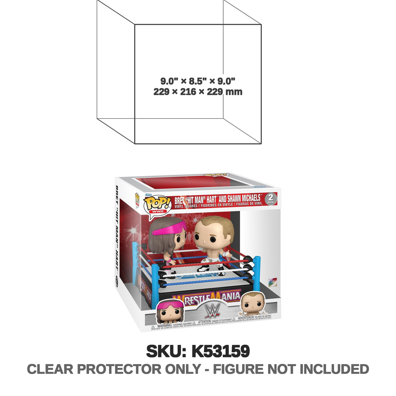 Funko WWE 2-Pack Wrestle Mania Bret Hart and Shawn Michaels