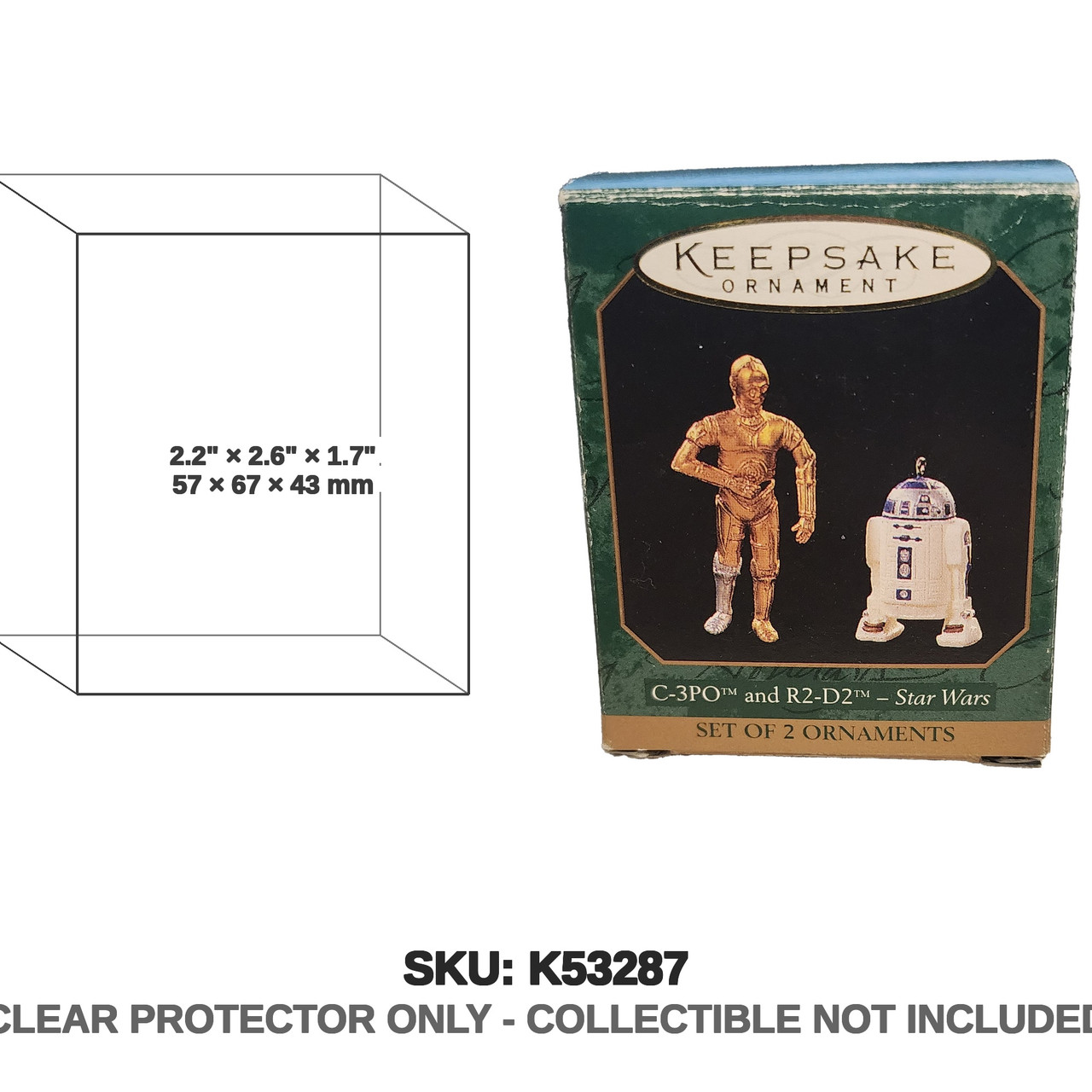 Hallmark Star Wars Keepsake Ornament C-3PO and R3-D2 1997
