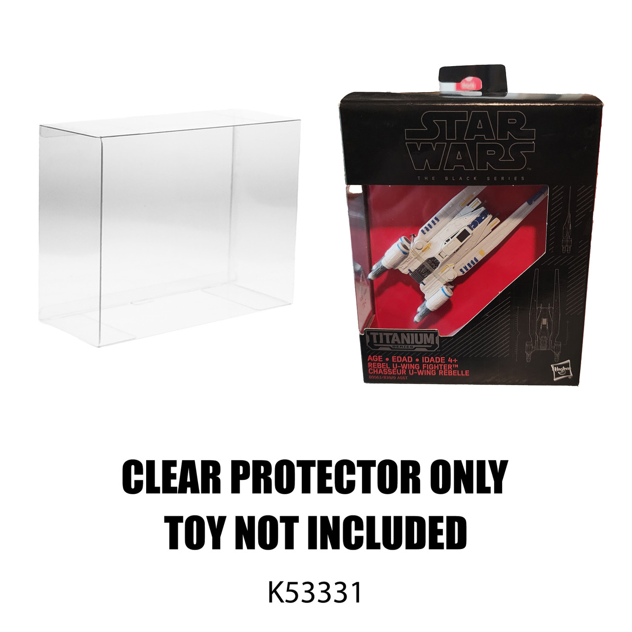Protector For Hasbro Star Wars The Black Series Rebel U-Wing Fighter Titanium Series