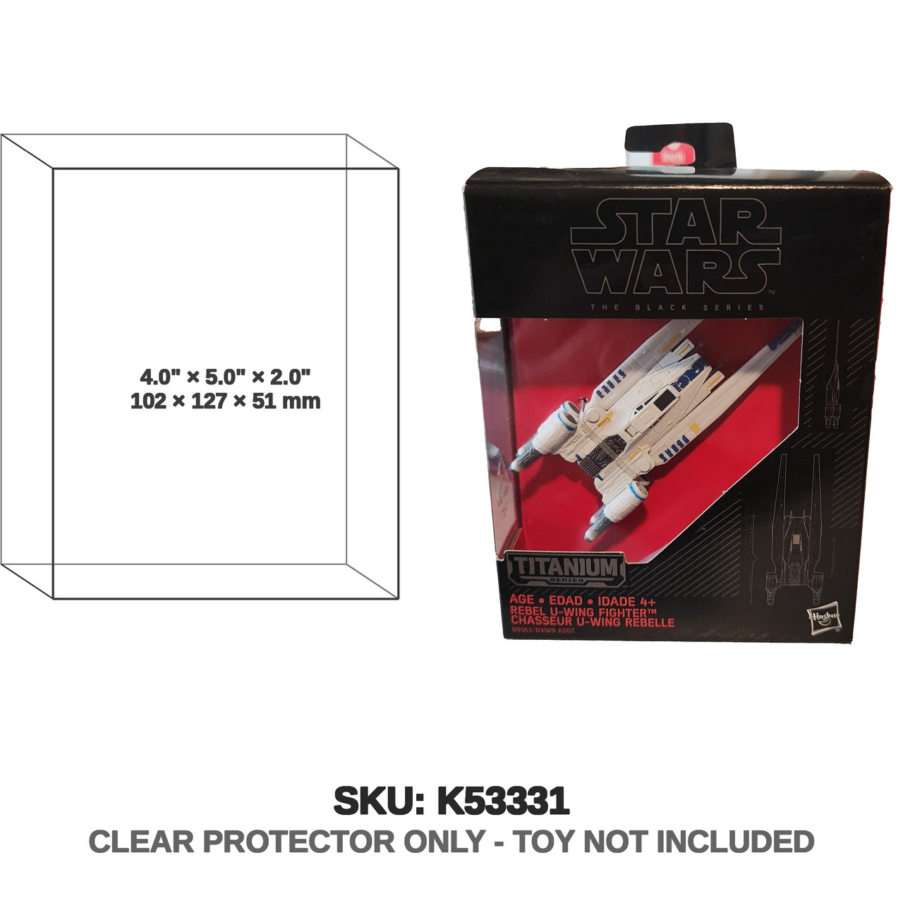 Hasbro Star Wars The Black Series Rebel U-Wing Fighter Titanium Series