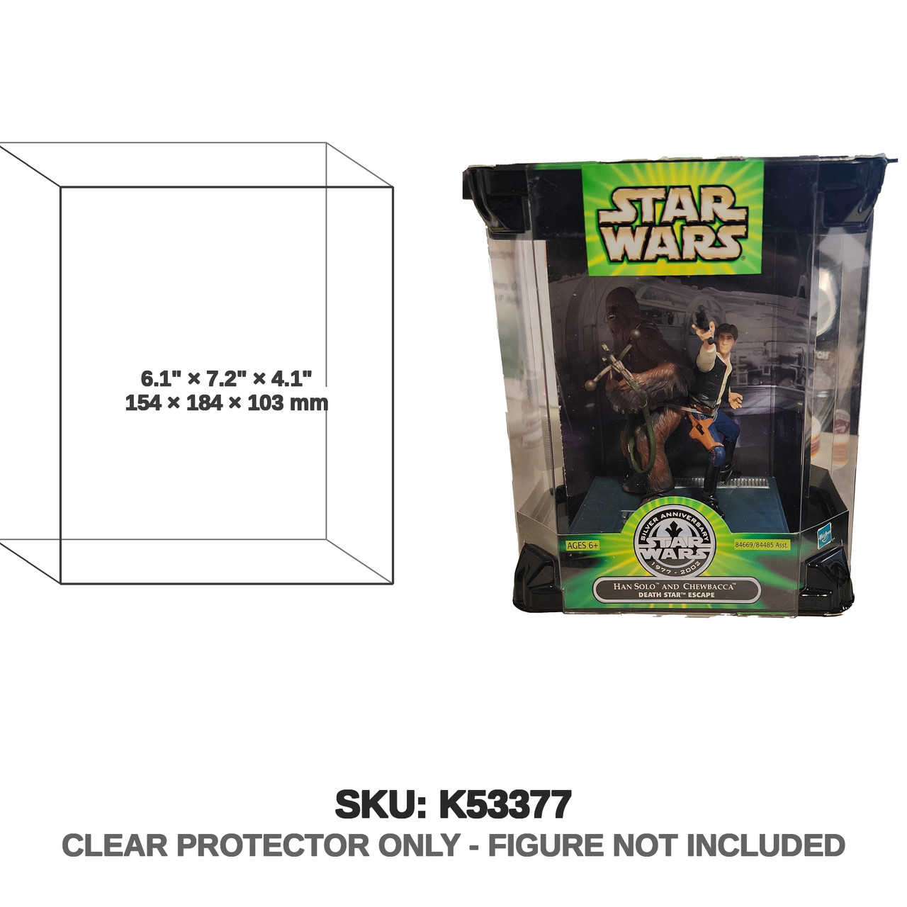 Hasbro Star Wars Silver Anniversary Han Solo and Chewbacca Death Star Escape