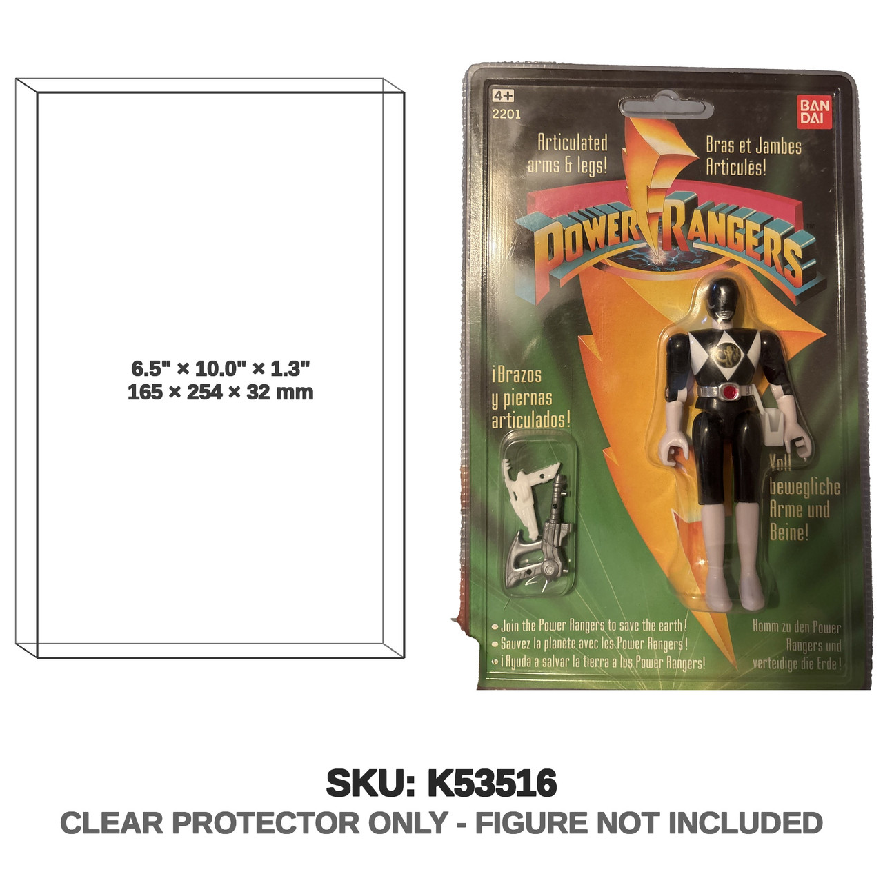 Bandai Power Rangers European Black Ranger Zack