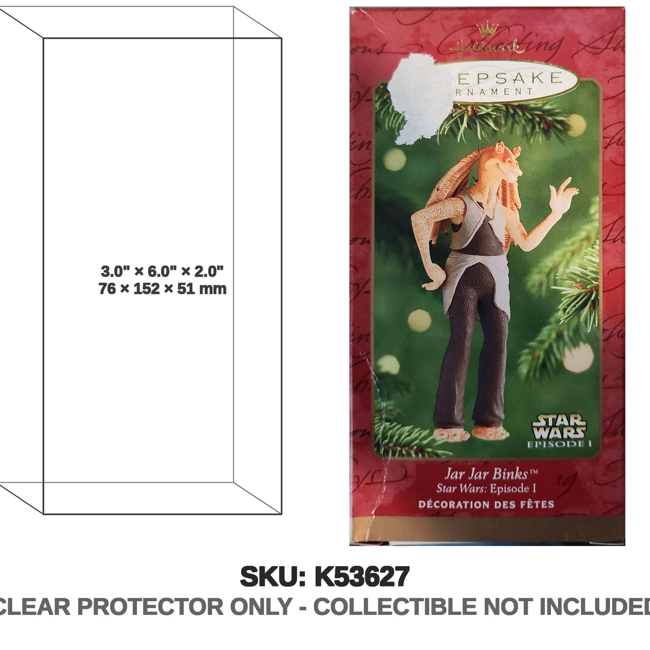 Hallmark Star Wars Episode 1 Keepsake Ornament Jar Jar Binks 2001 Hallmark Star Wars Episode 1 Keepsake Ornament Jar Jar Binks 2001