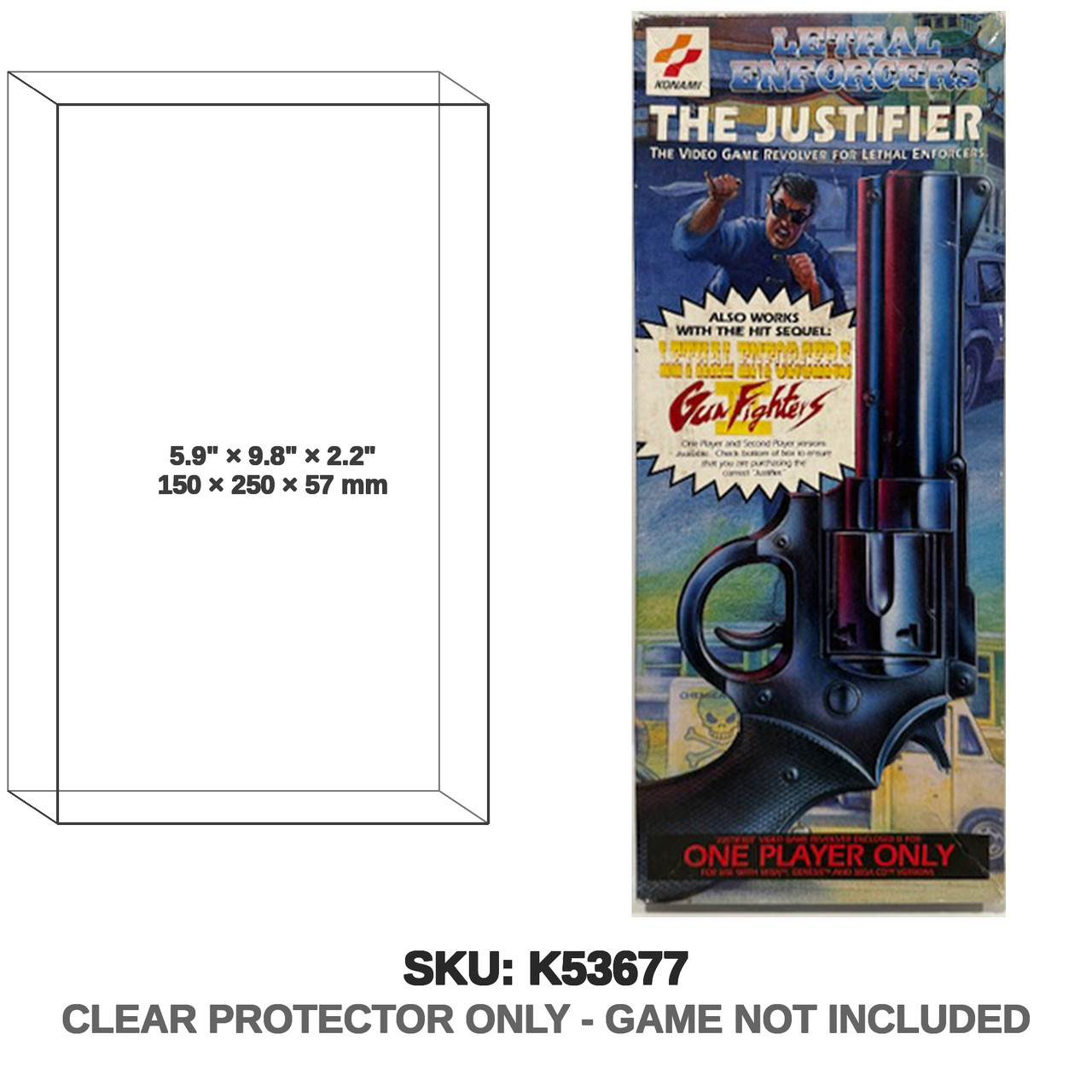 Lethal Enforcers The Justifier Player 1 Gun Sega Genesis