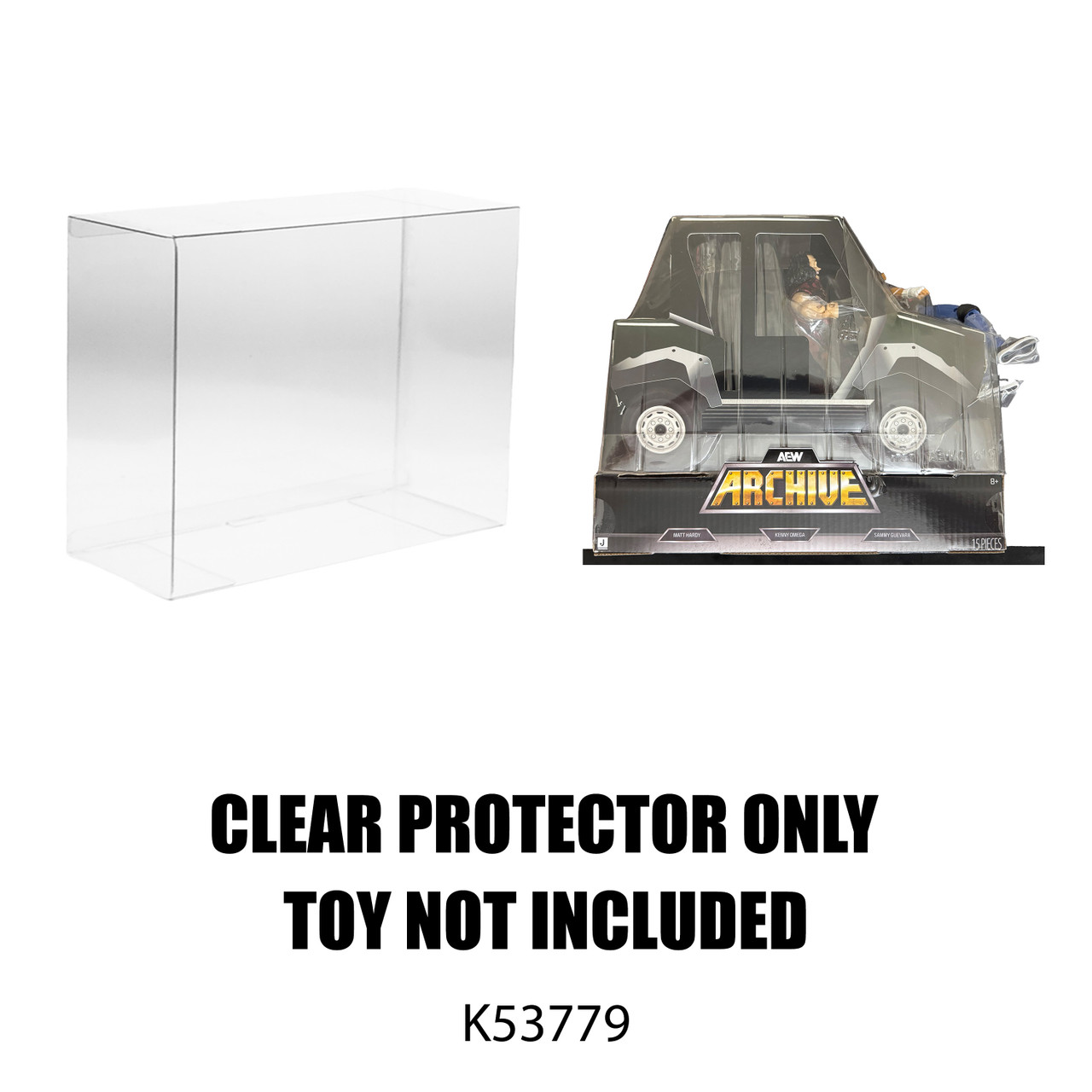 Protector For Jazwares AEW Archive Golf Cart 3 Pack Action Figure Set