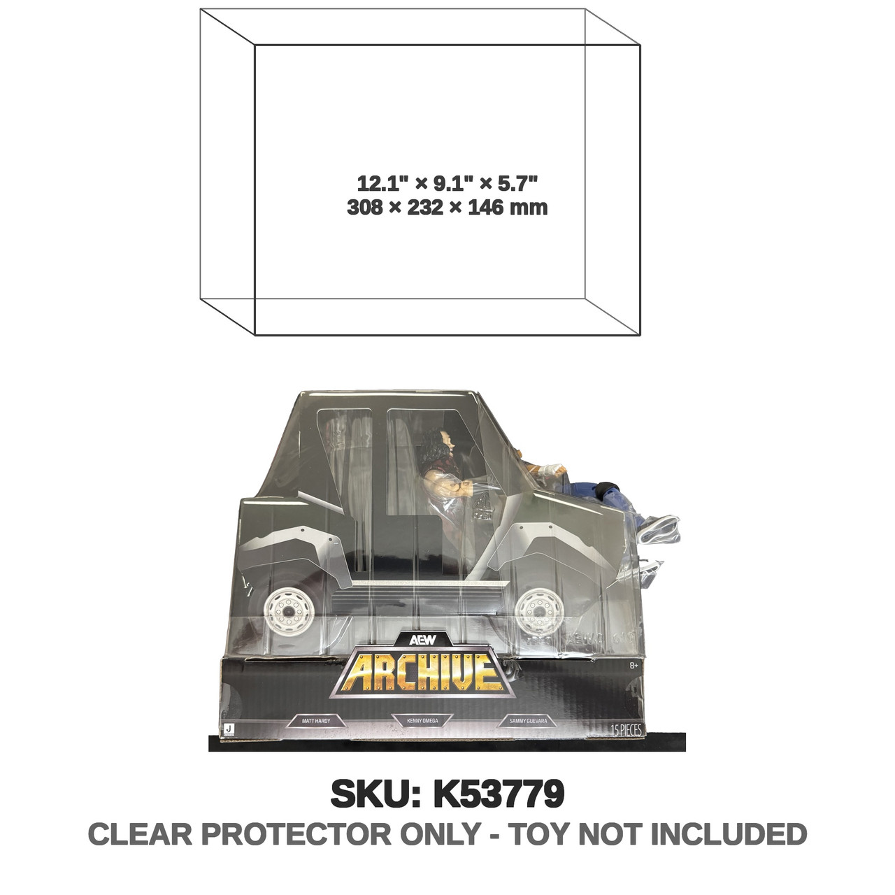 Jazwares AEW Archive Golf Cart 3 Pack Action Figure Set