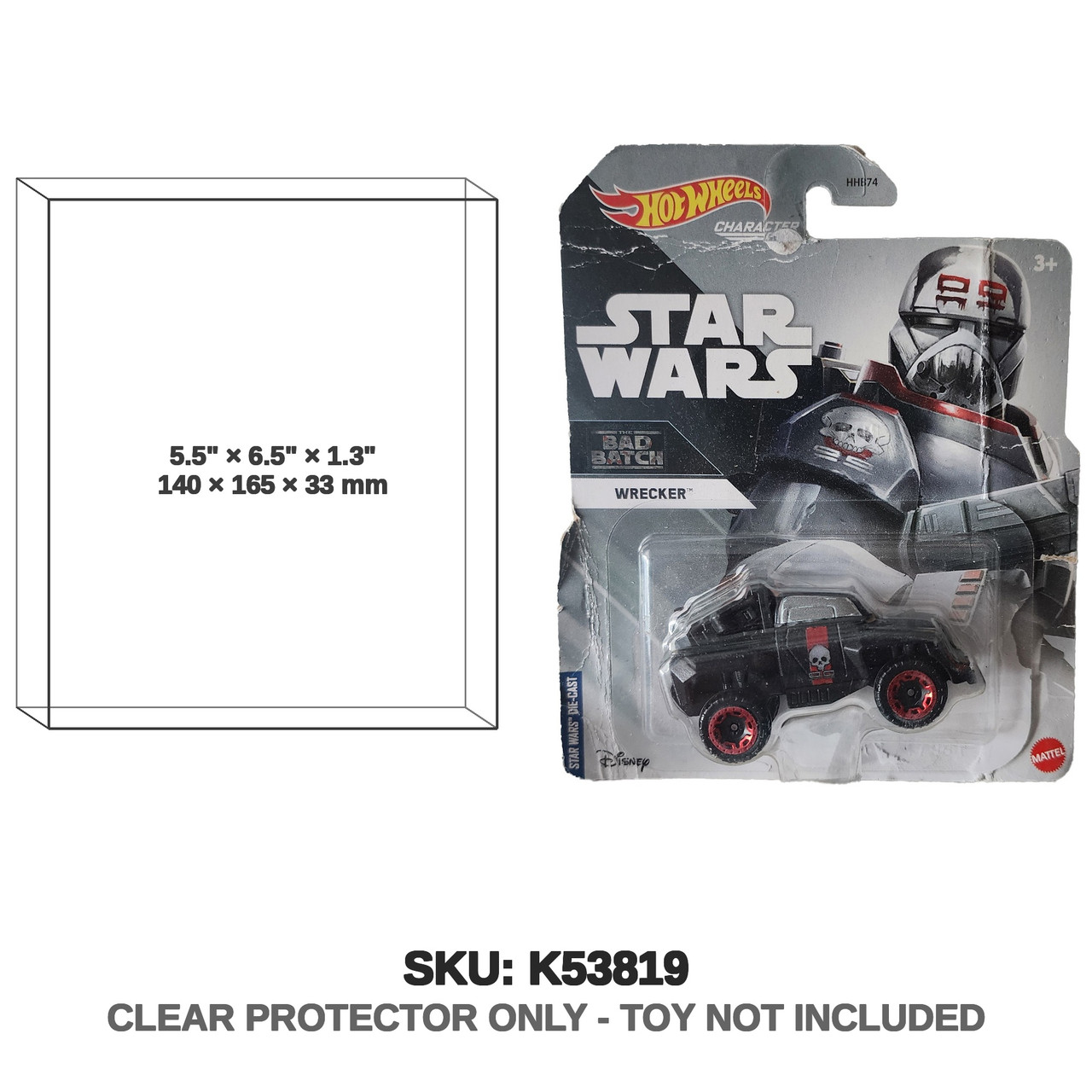 Mattel Hot Wheels Star Wars Wrecker Bad Batch Character Car Standard Die Cast