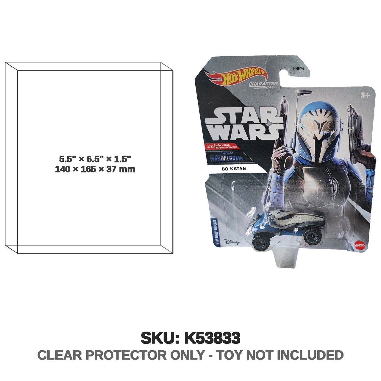 Mattel Star Wars Hot Wheels Bo Katan Character Car Die Cast