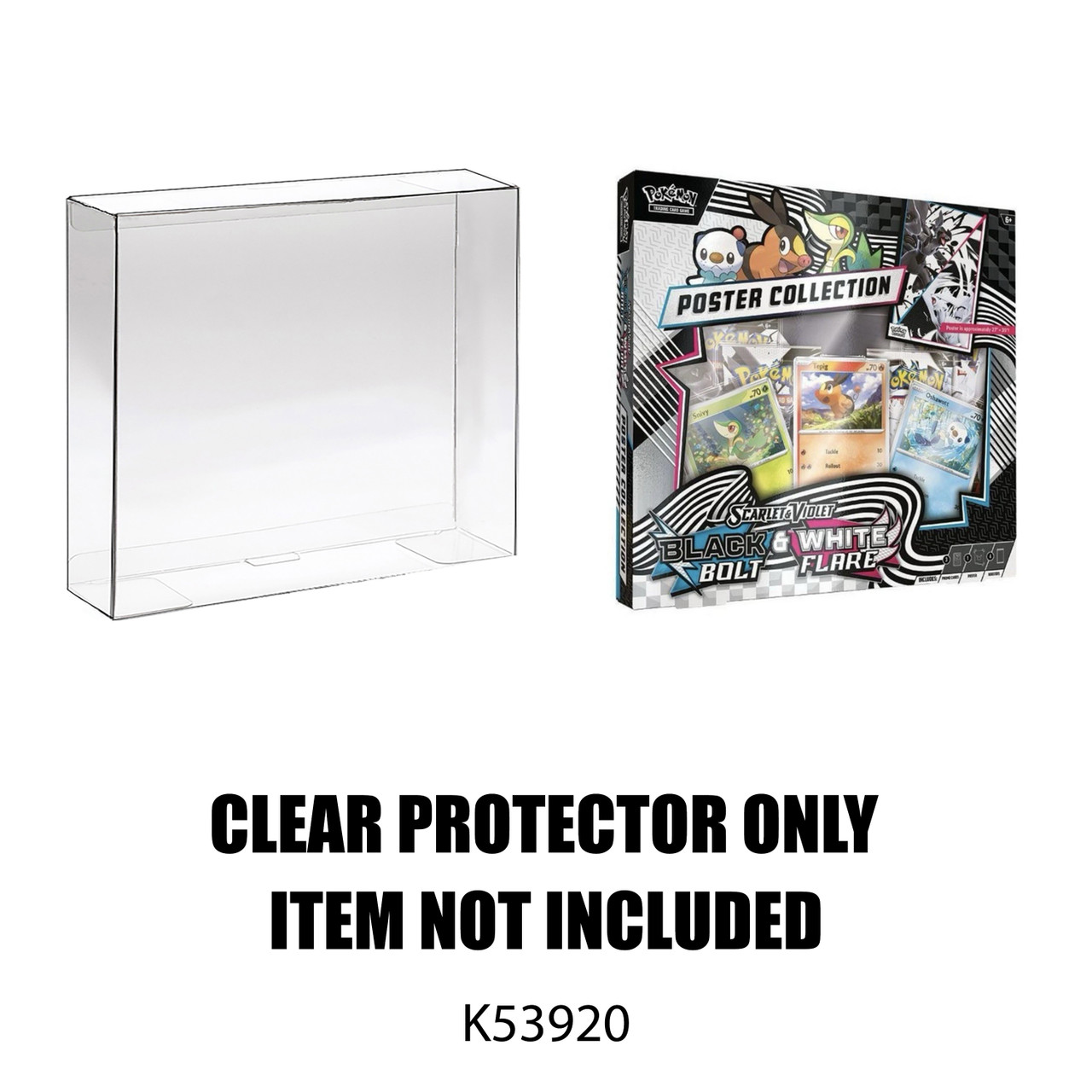 Protector For Pokemon Black Bolt White Flare Poster Collection