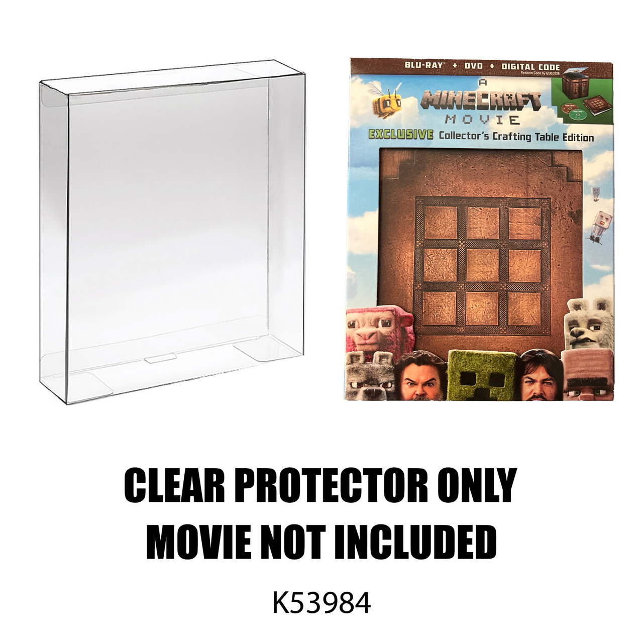 Protector For Minecraft Movie Walmart Exclusive Crafting Table Edition Blu ray
