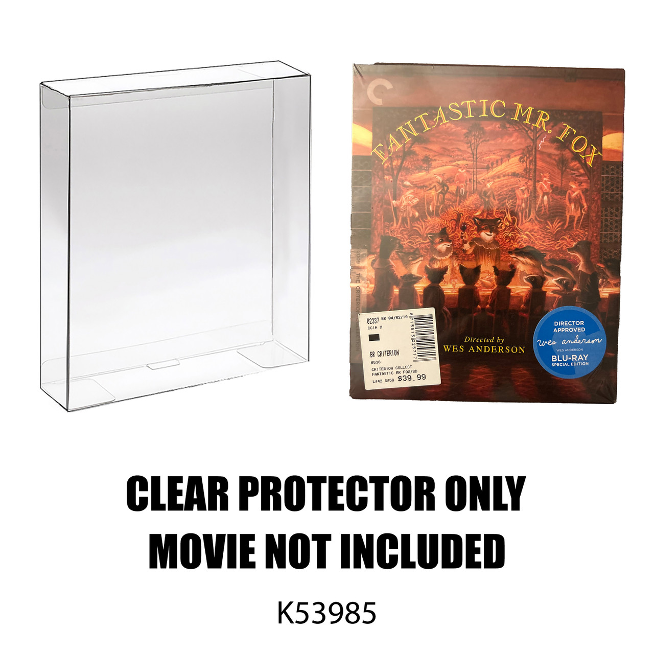 Protector For Criterion Fantastic Mr Fox Standard Edition Blu ray