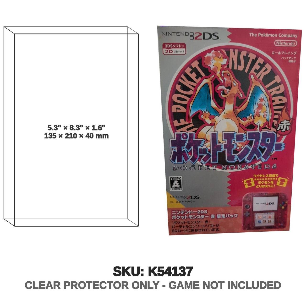 Pokemon Red 2DS Console Japanese Version