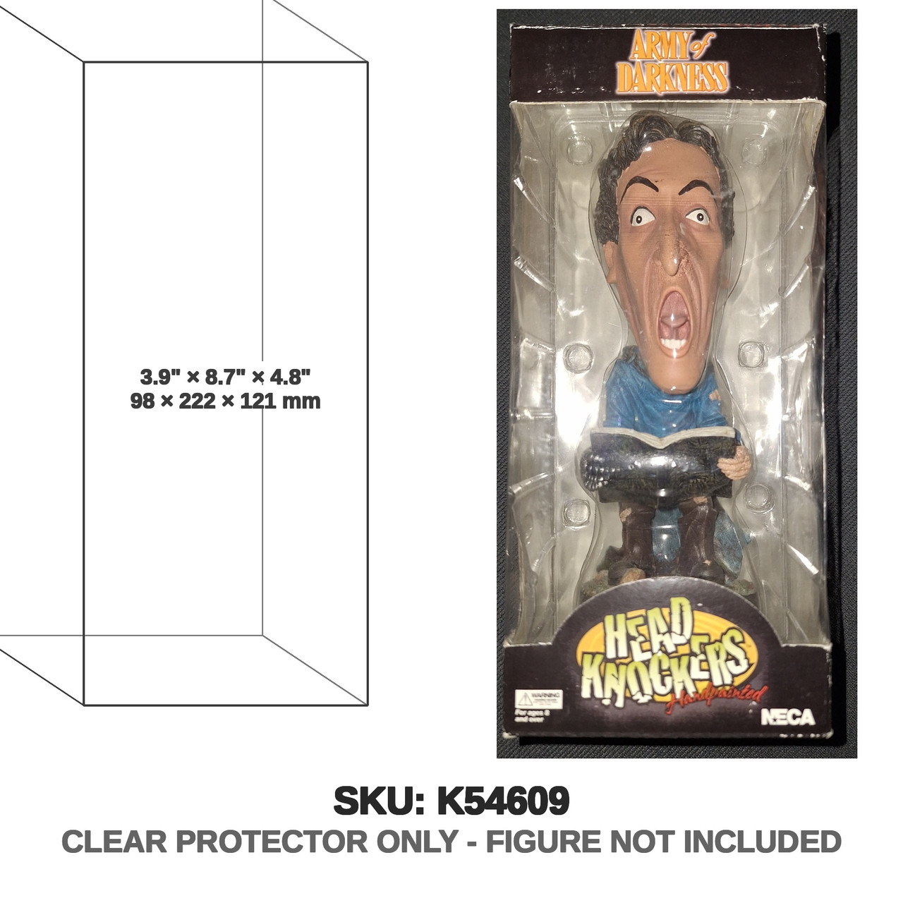 NECA The Evil Dead Head Knockers Stretched Ash