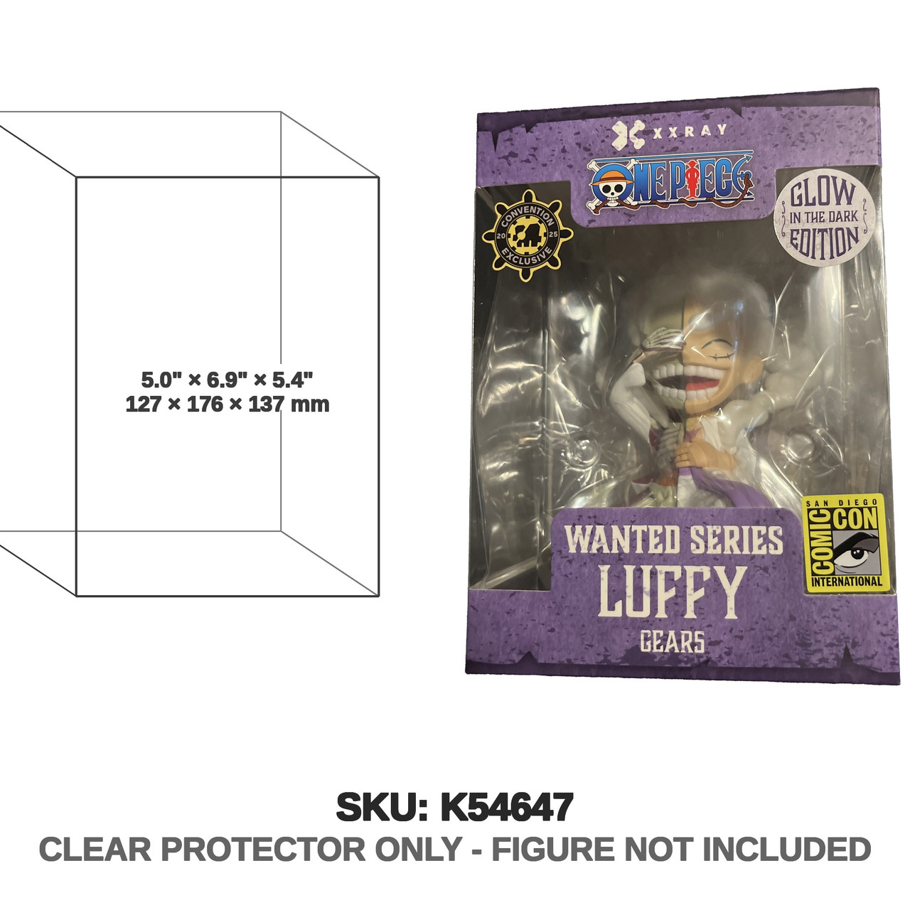Luffy One Piece Gear 5 GITD SDCC Wanted Series Figure
