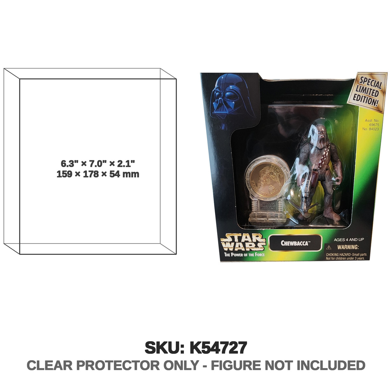 Kenner Star Wars Power of the Force Chewbacca with Millennium Coin