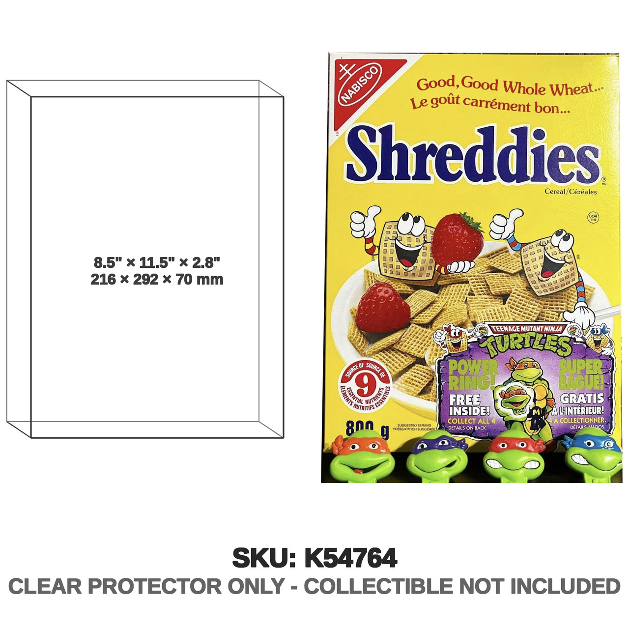 Nabisco Shreddies Cereal Box TMNT