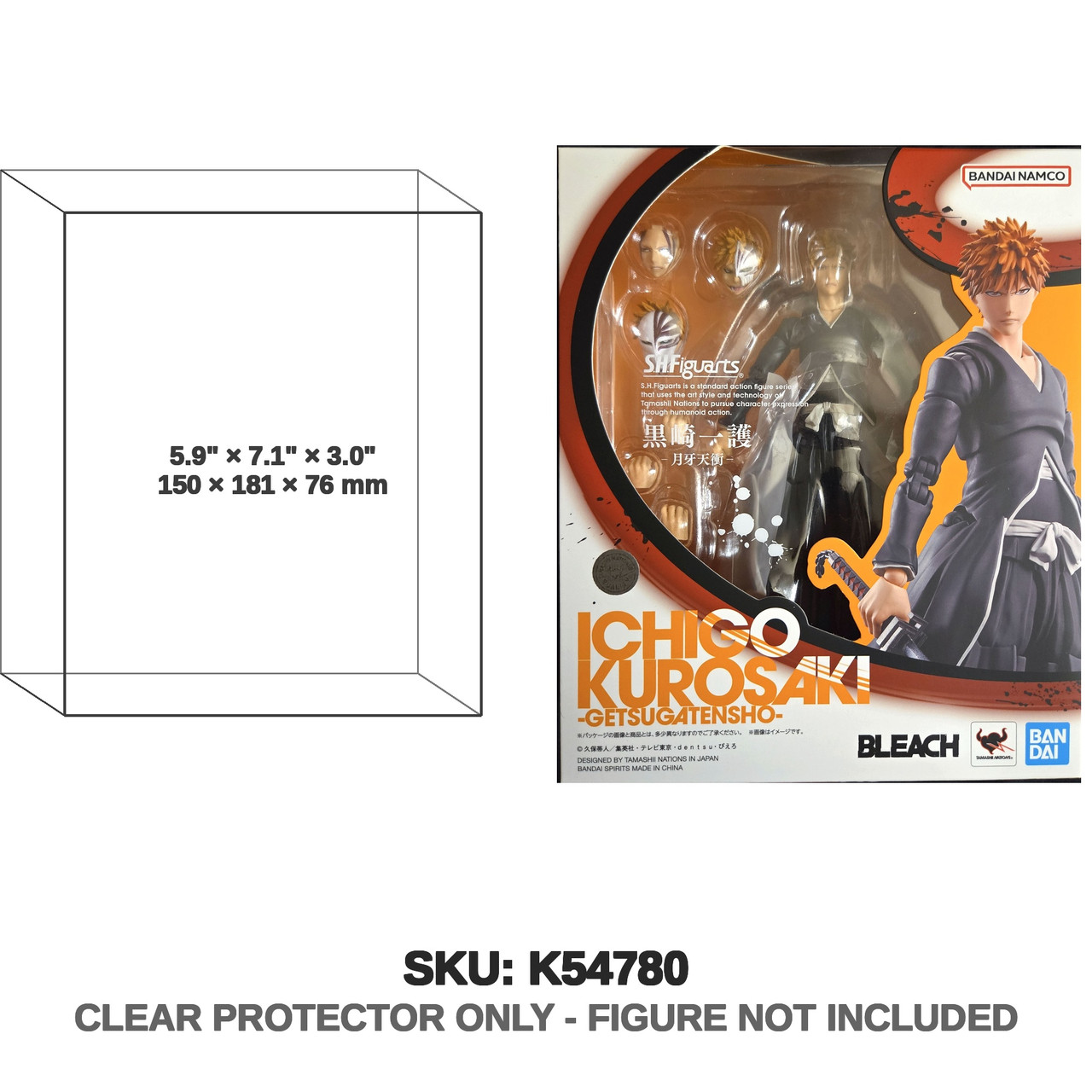 Bandai Bleach Ichigo Kurosaki Getsugatensho SH Figuarts Standard Edition
