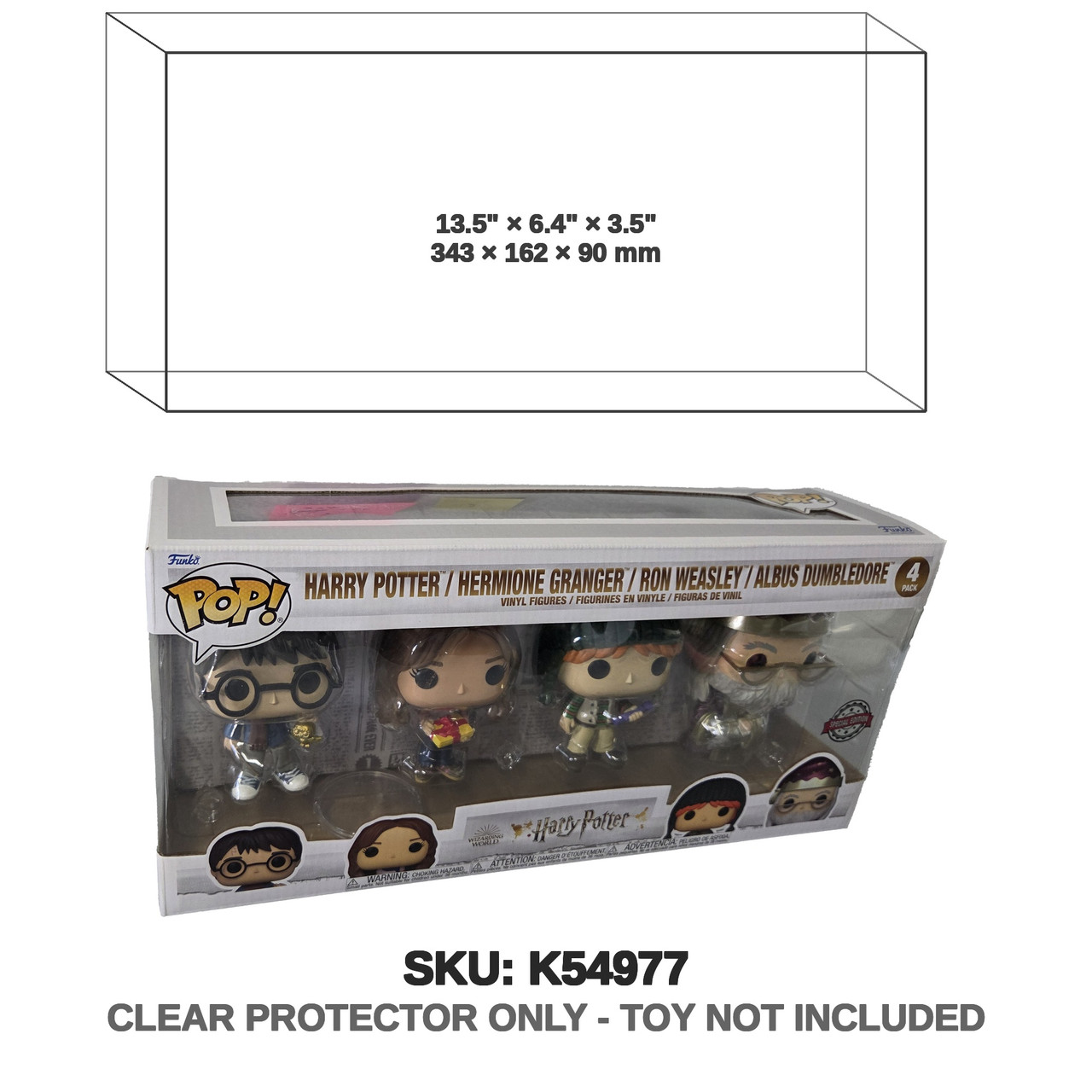 Funko POP 4-pack Harry Potter Hermione Ron Dumbledore