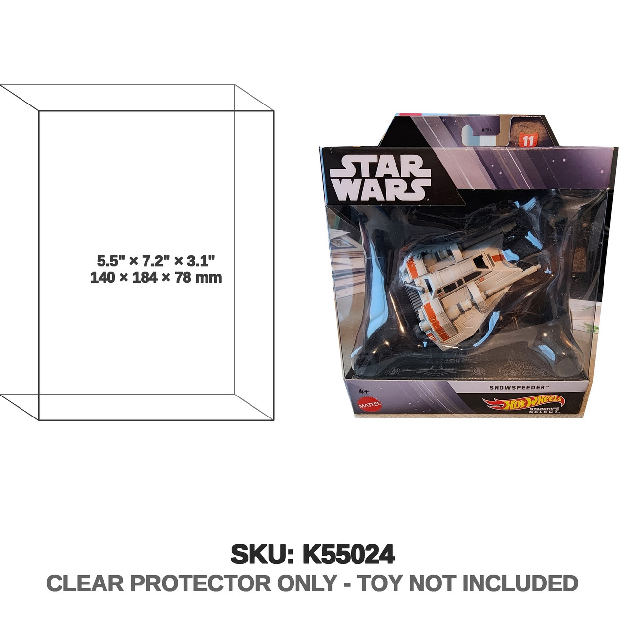 Mattel Hot Wheels Star Wars Starships Select Snowspeeder