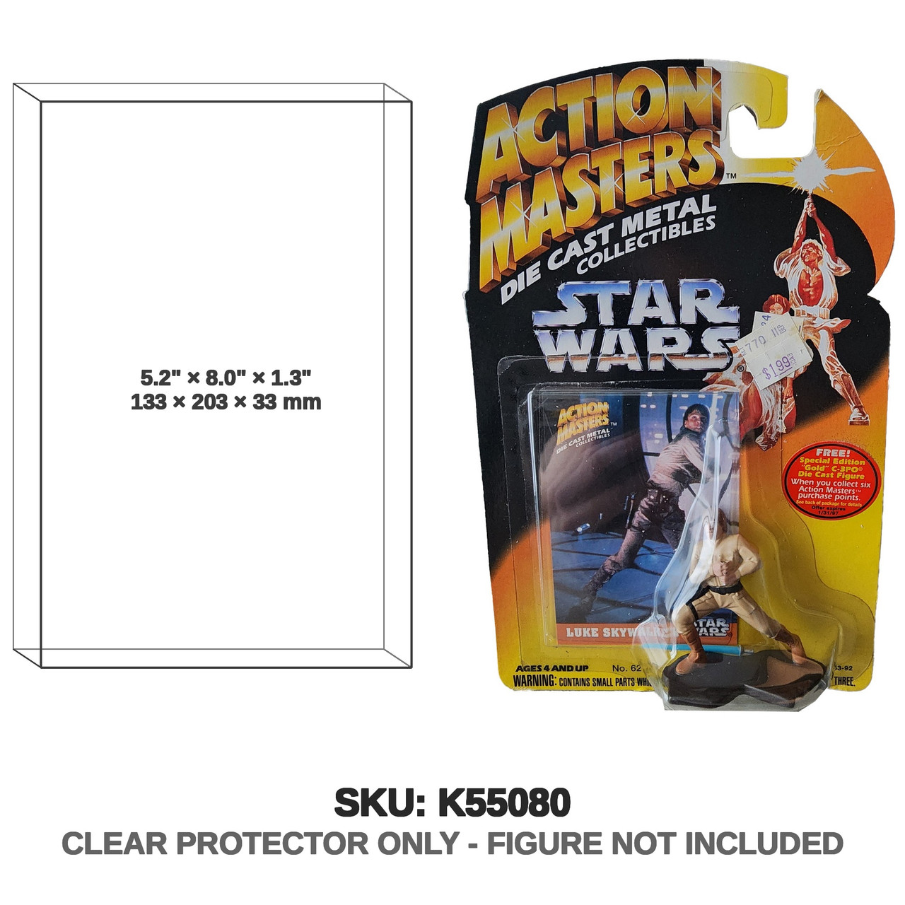 Luke Skywalker Star Wars Action Masters Die Cast Figure