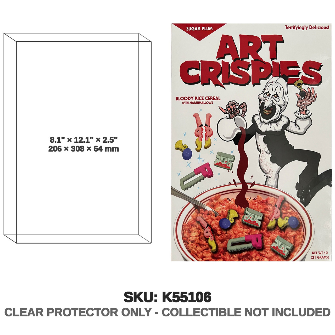 Art Crispies Terrifier 2 Cereal Box