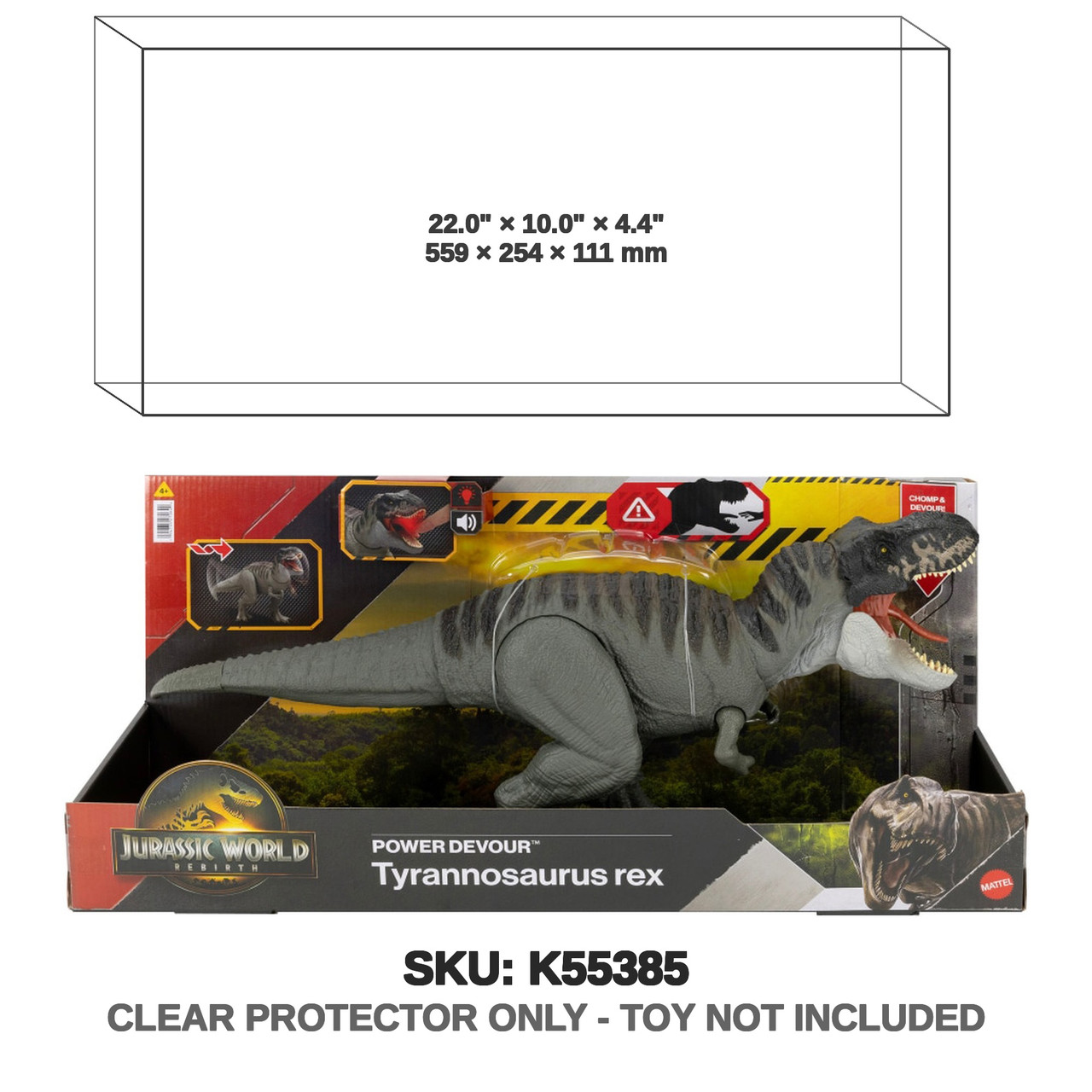 Tyrannosaurus Rex Jurassic World Rebirth Power Devour Figure