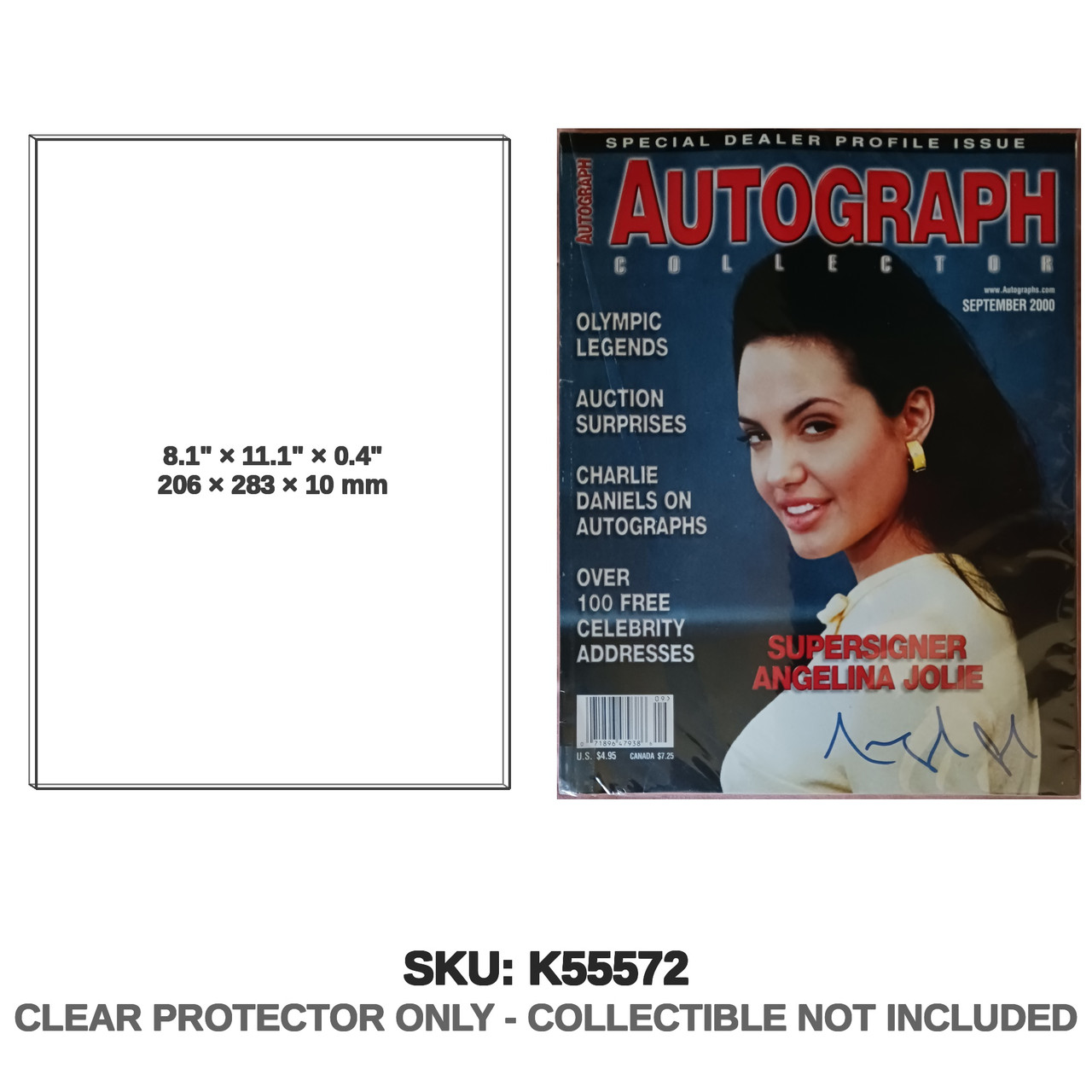 Autograph Collector September 2000 Angelina Jolie Signed Magazine