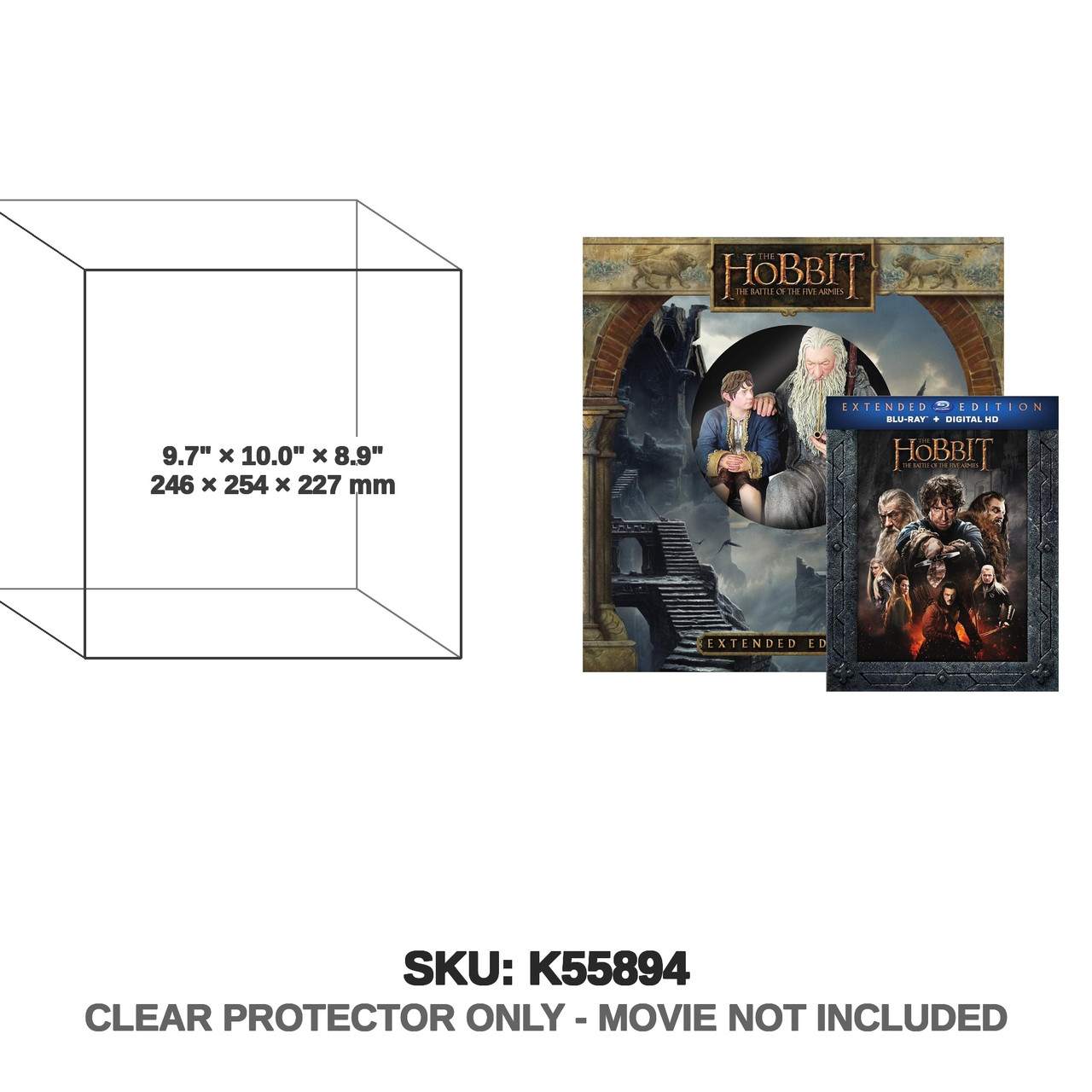 The Hobbit The Battle of Five Armies Extended Edition with Figurine Bluray Ultra-Violet Amazon Exclusive