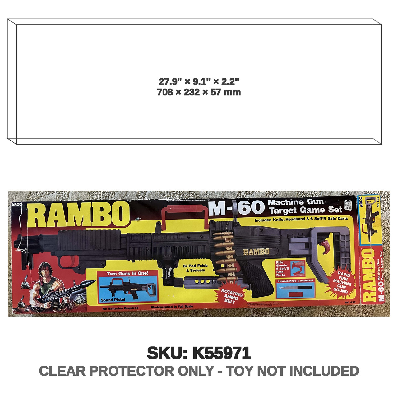 ARCO Rambo M-60 Machine Gun Target Game Set