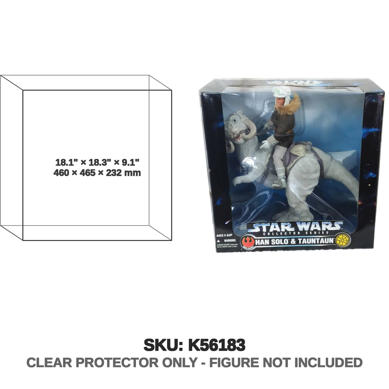 1997 Kenner Star Wars Collector Series 12 Inch Han Solo And Tauntaun Action Figure