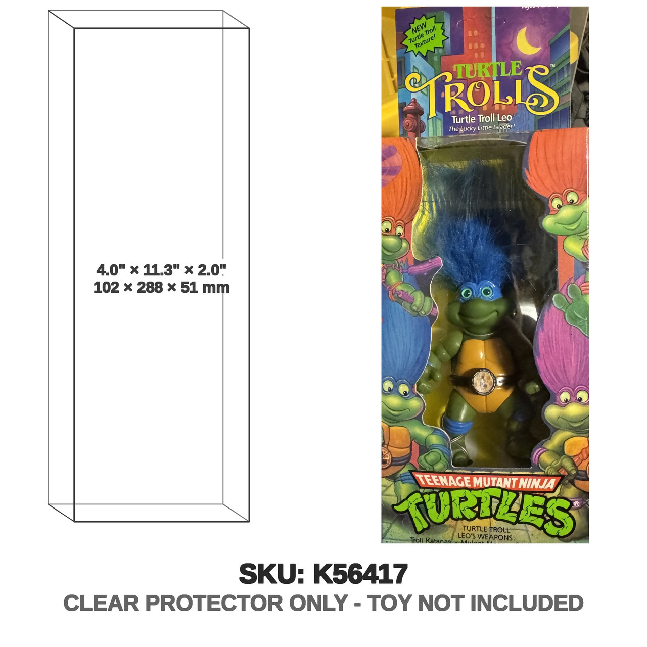 Turtle Troll Leo TMNT x Troll Figure