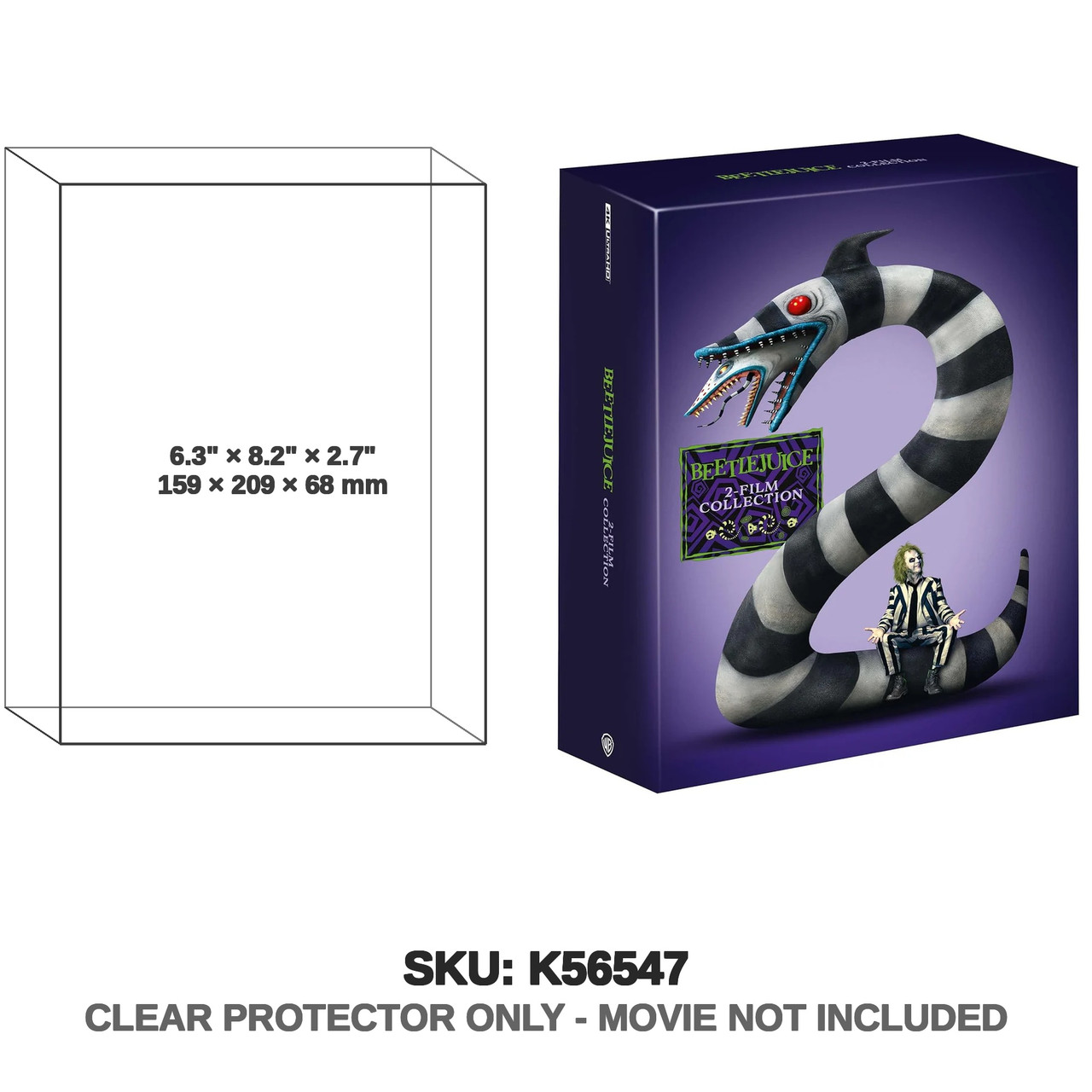 Beetlejuice 2 Film Collection 4K UHD Limited Collectors Edition Steelbook Region Free