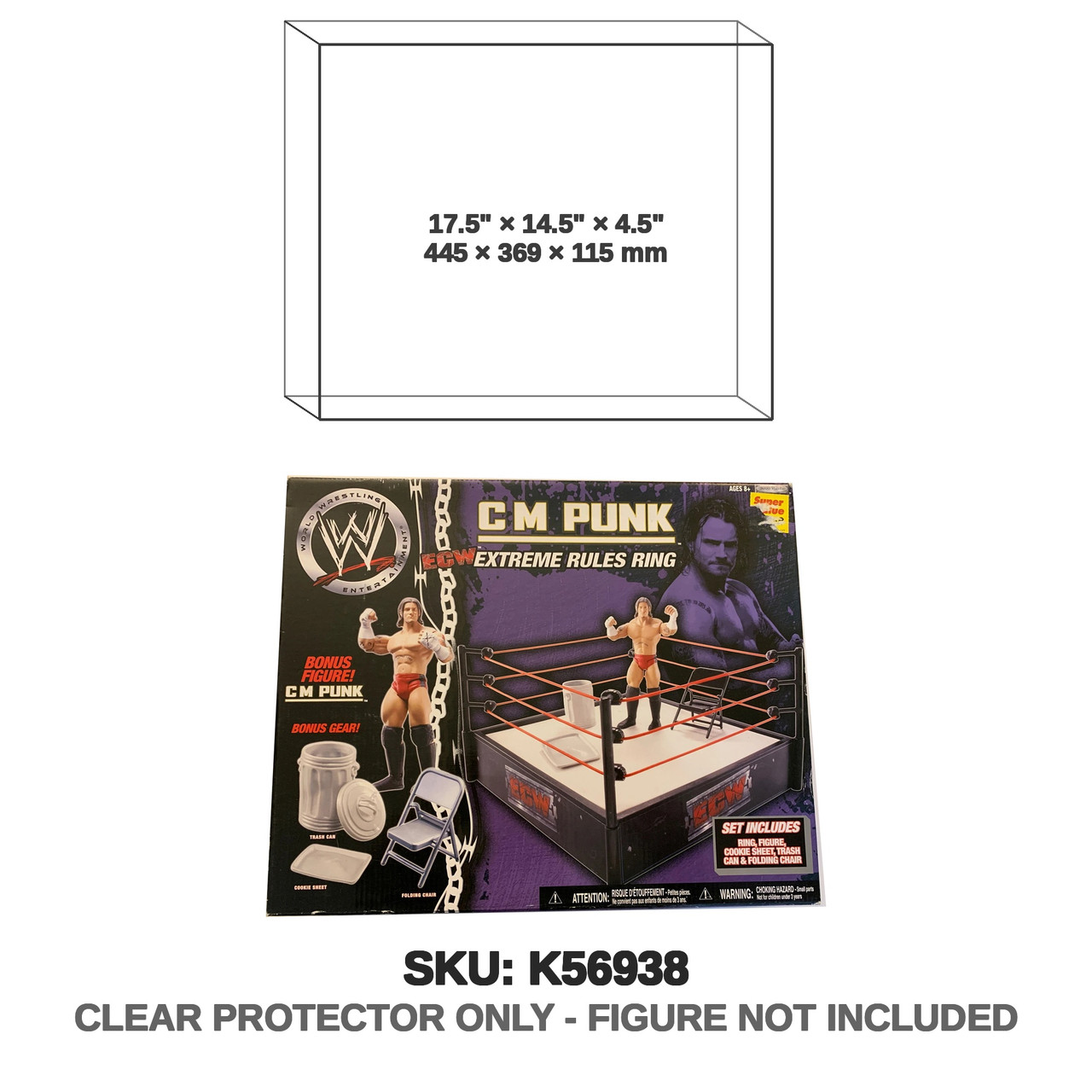 CM Punk WWE Ruthless Aggression ECW Extreme Rules Ring 2007 Playset