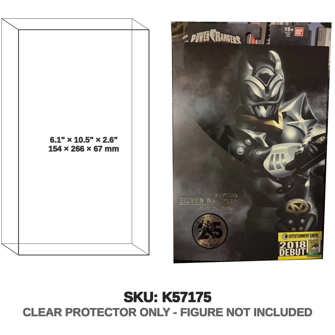 Bandai Power Rangers Silver Psycho Rangers Action Figure