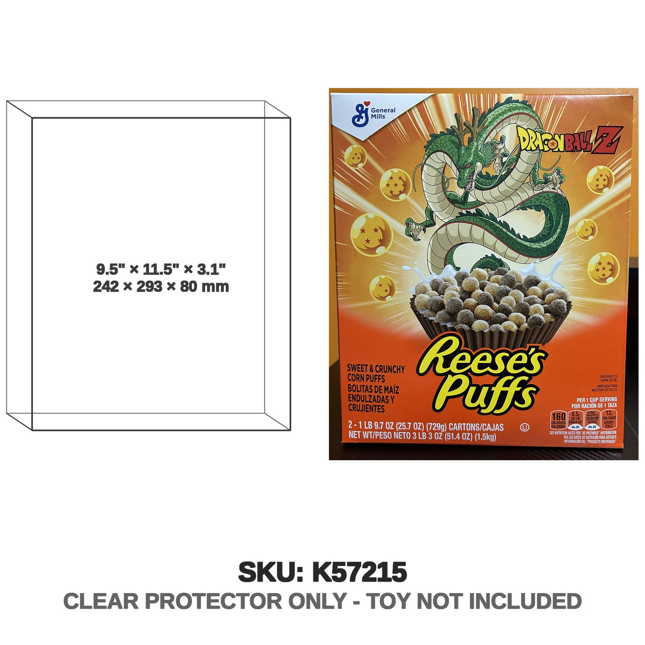 Reese's Puffs Dragon Ball Z Exclusive Cereal Single Box