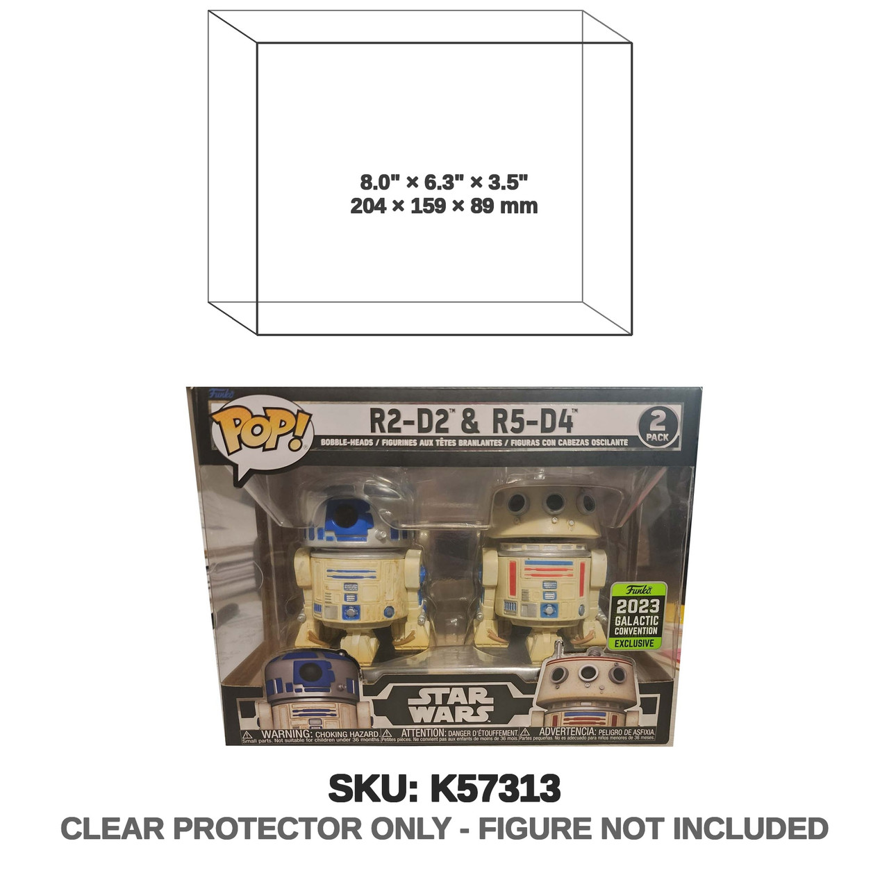 R2-D2 & R5-D4 Star Wars 2023 Galactic Convention Pop! 2-Pack