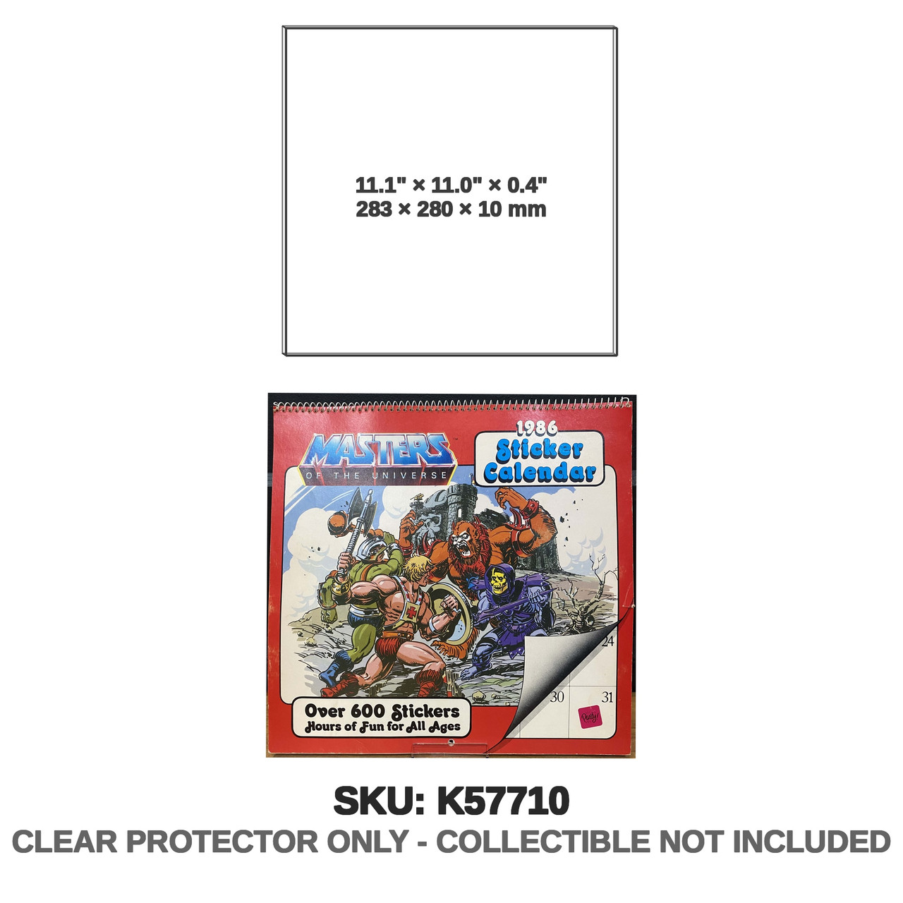 Mattel Masters of the Universe 1986 Sticker Calendar