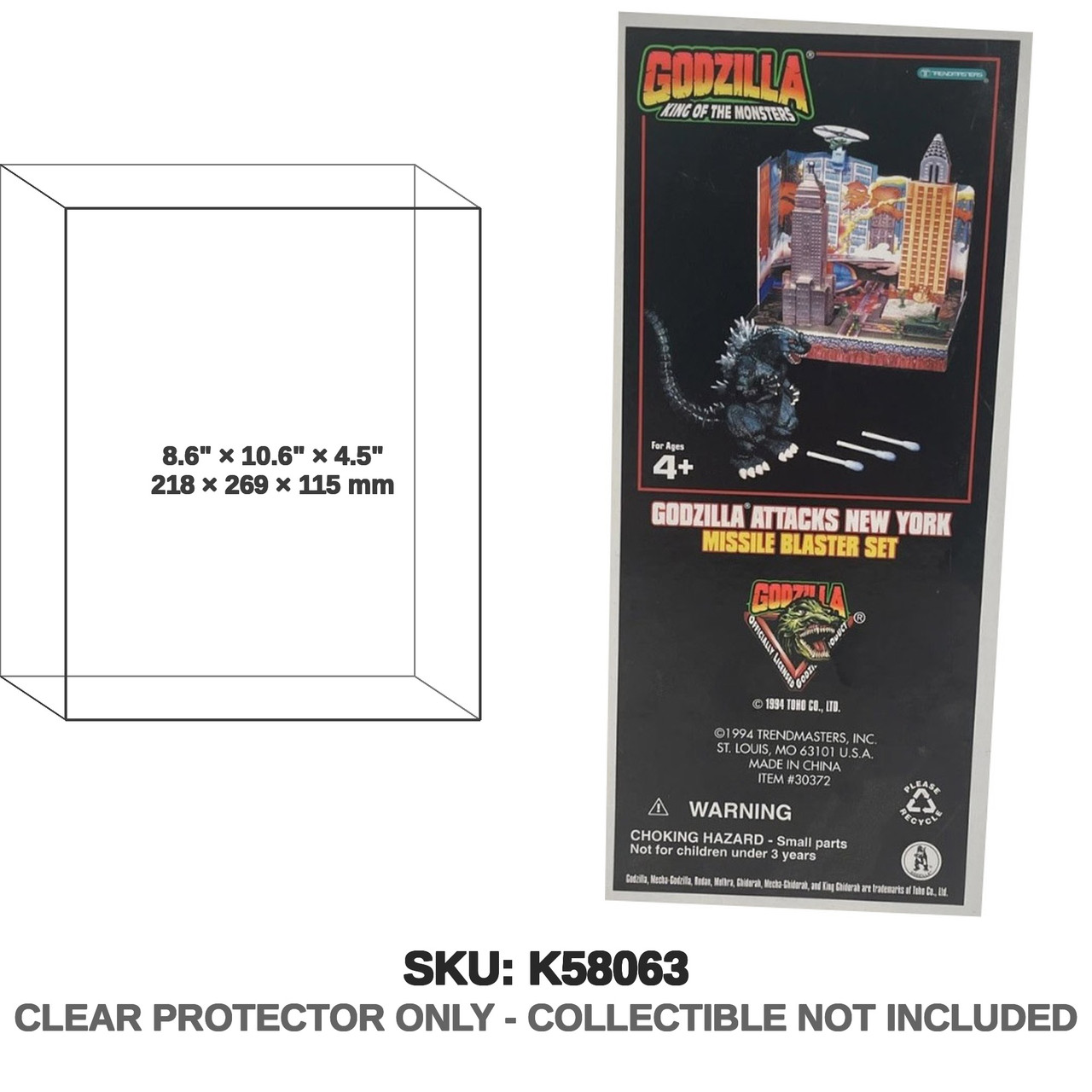 Trendmasters Godzilla Attacks New York Missile Blaster Set